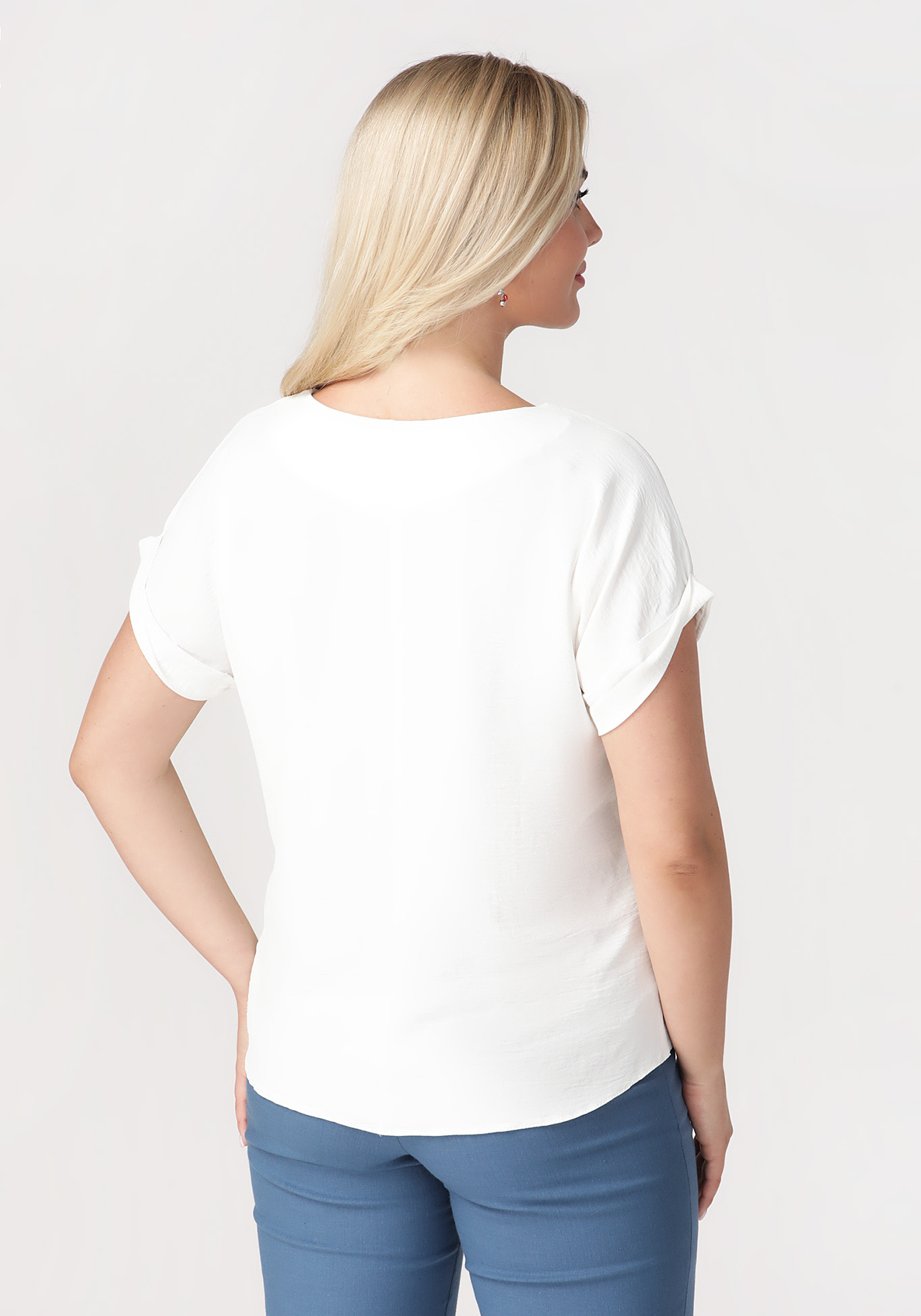 Блуза "Чистая любовь", цвет белый, размер 52 - фото 3