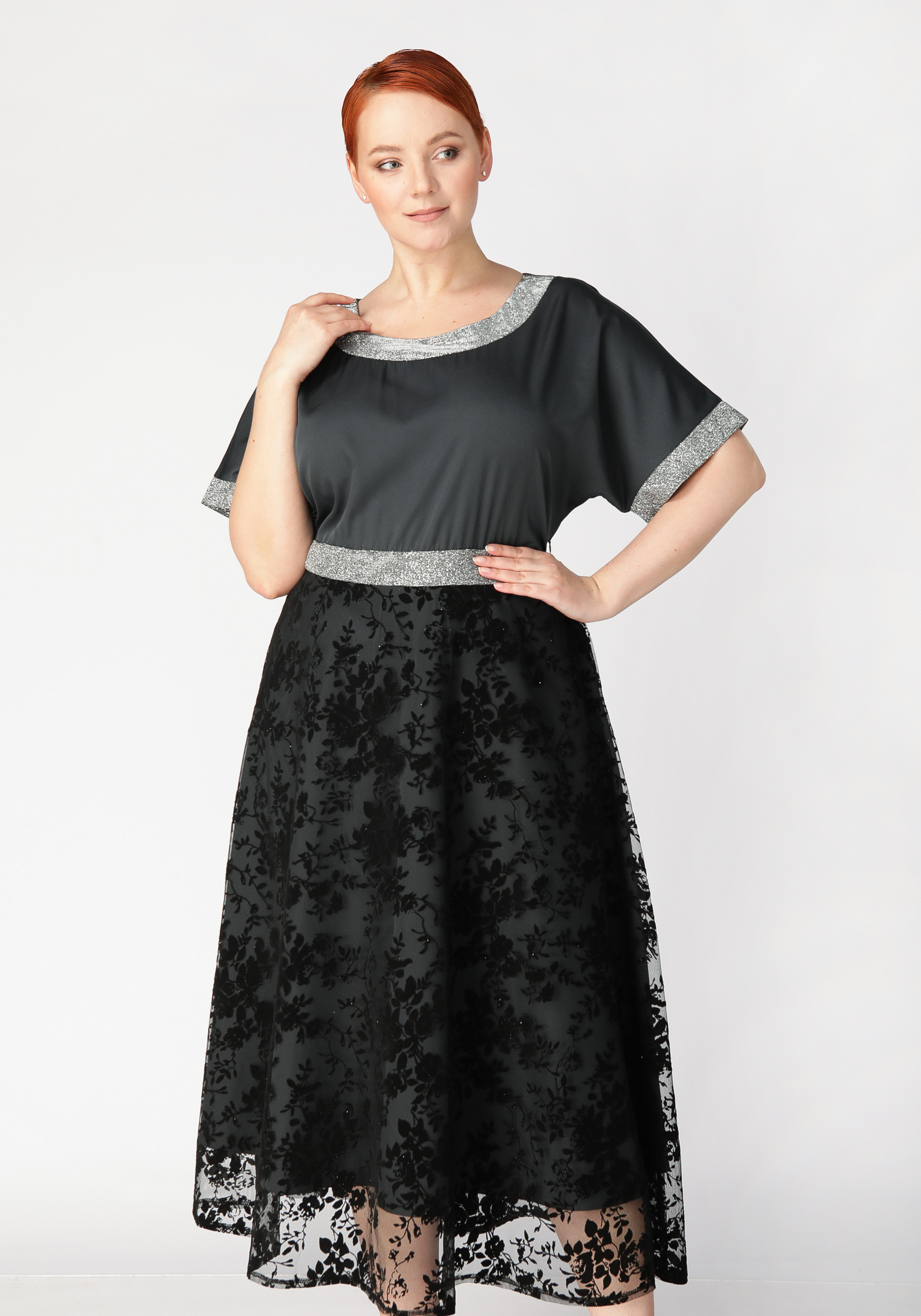 Платье с объемным принтом Mio Imperatrice, цвет баклажановый, размер 54 - фото 6