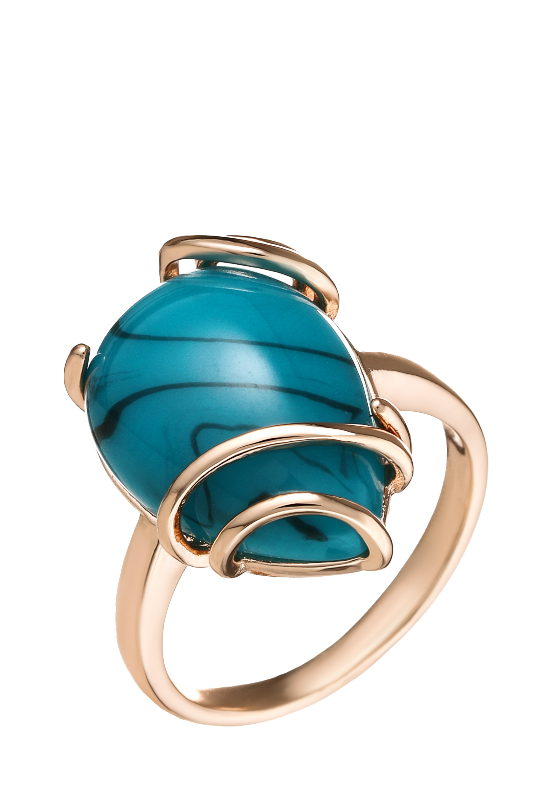 Комплект "Просторы океана" Бриллианит Натюр, цвет голубой, размер 19 перстень - фото 6