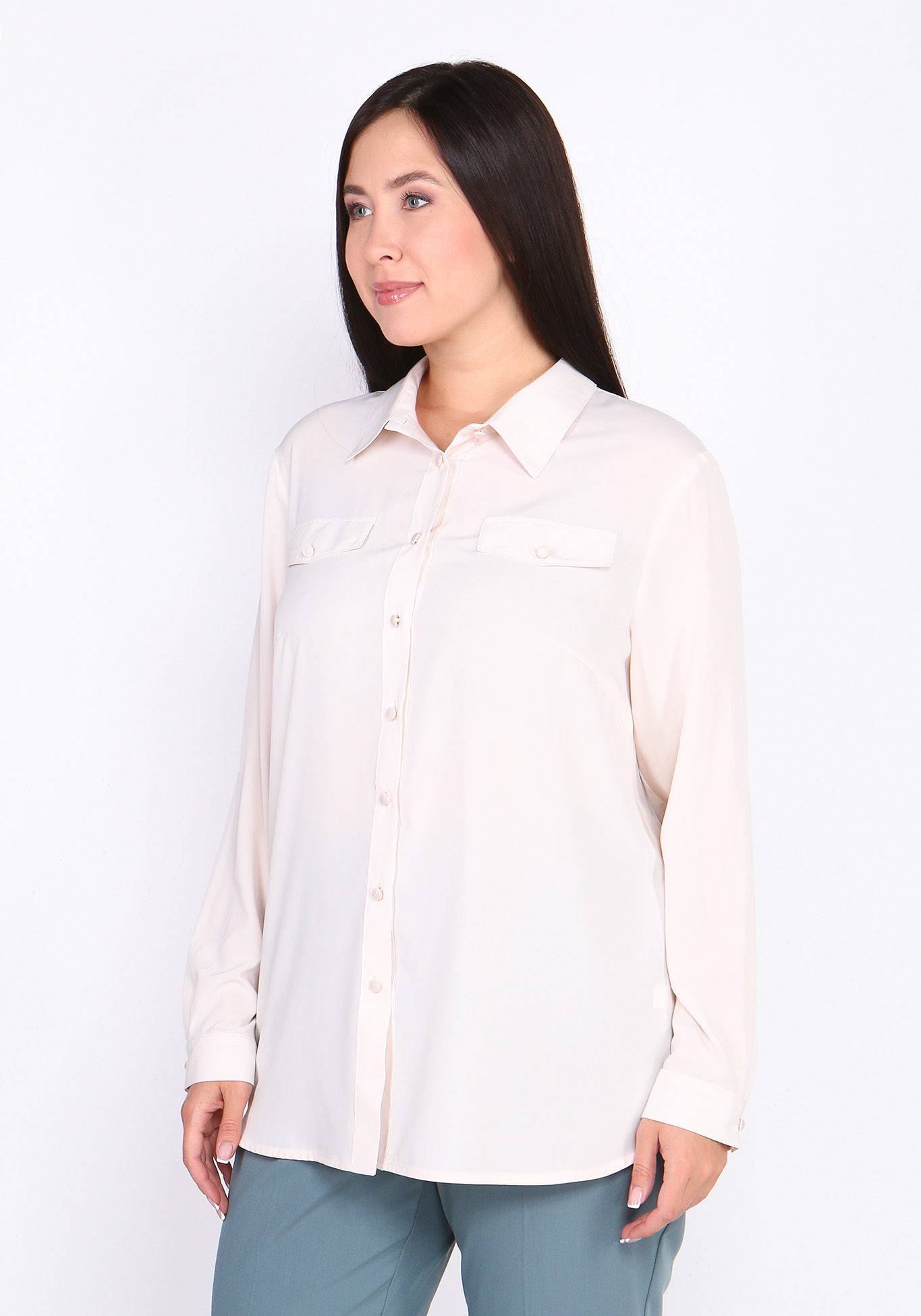 Блуза с длинным рукавом "Дариа" Julia Weber, размер 50, цвет молочный - фото 3