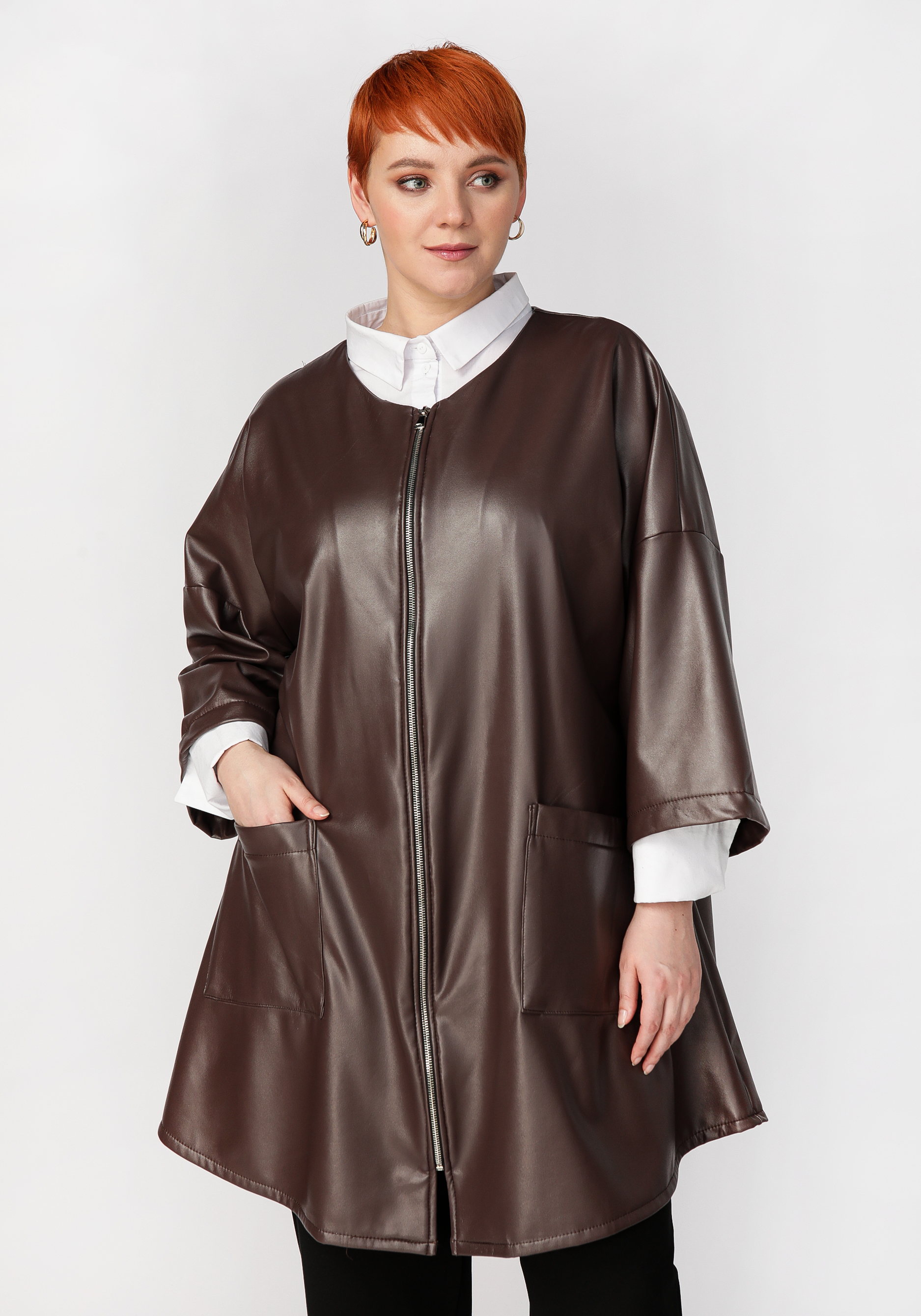 Пальто "Искренняя любовь" ZORY, цвет коричневый, размер 68-70