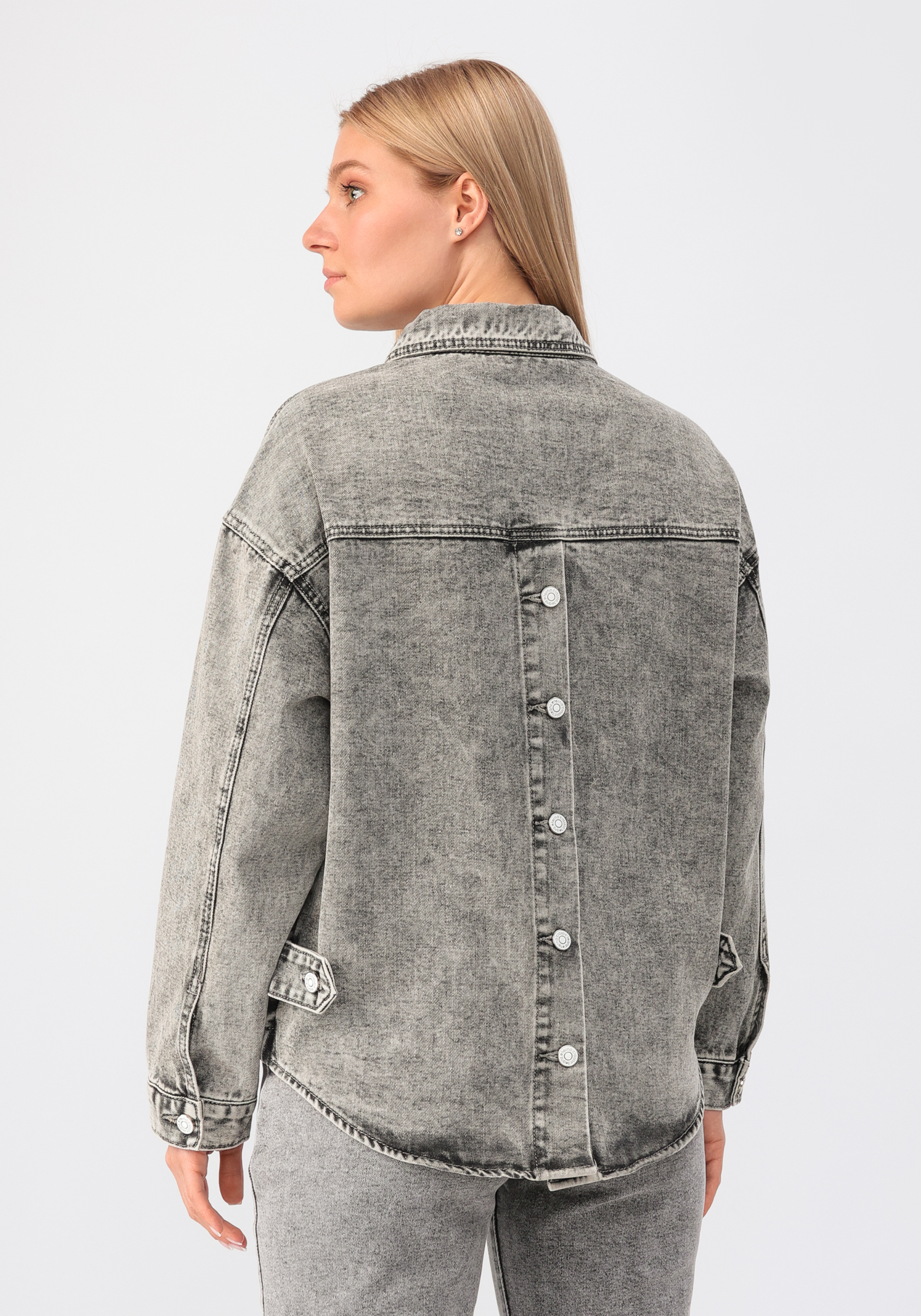 Куртка джинсовая "Милена" No name, размер 48, цвет серый - фото 4