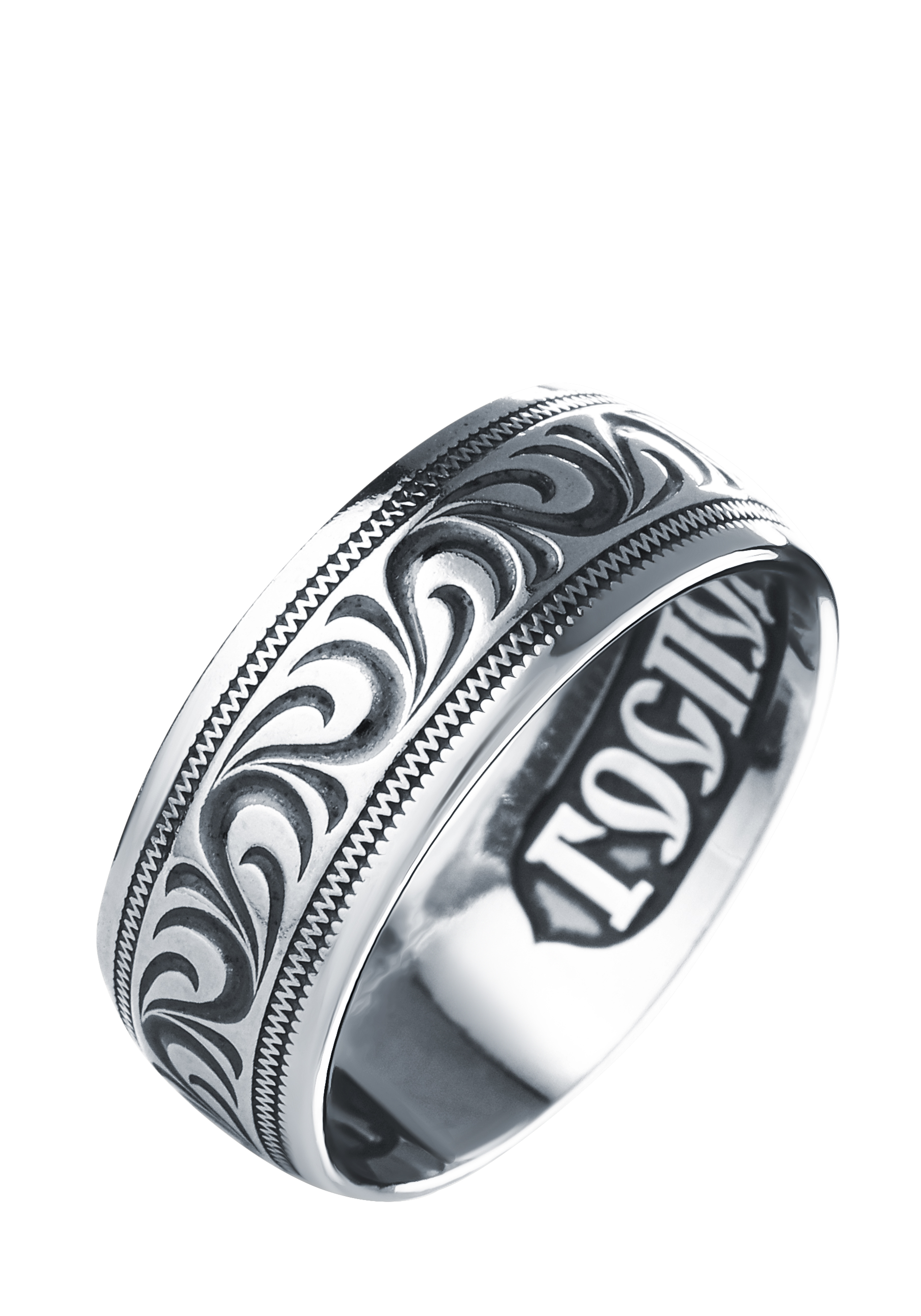 Серебряное кольцо "Моя вера" Серебряный Дом, цвет серый, размер 16