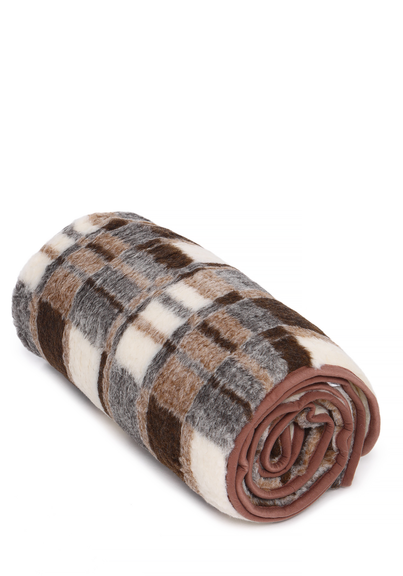 Одеяло из натуральной овечьей шерсти Alwero, цвет бело-серый, размер 100х140 - фото 5