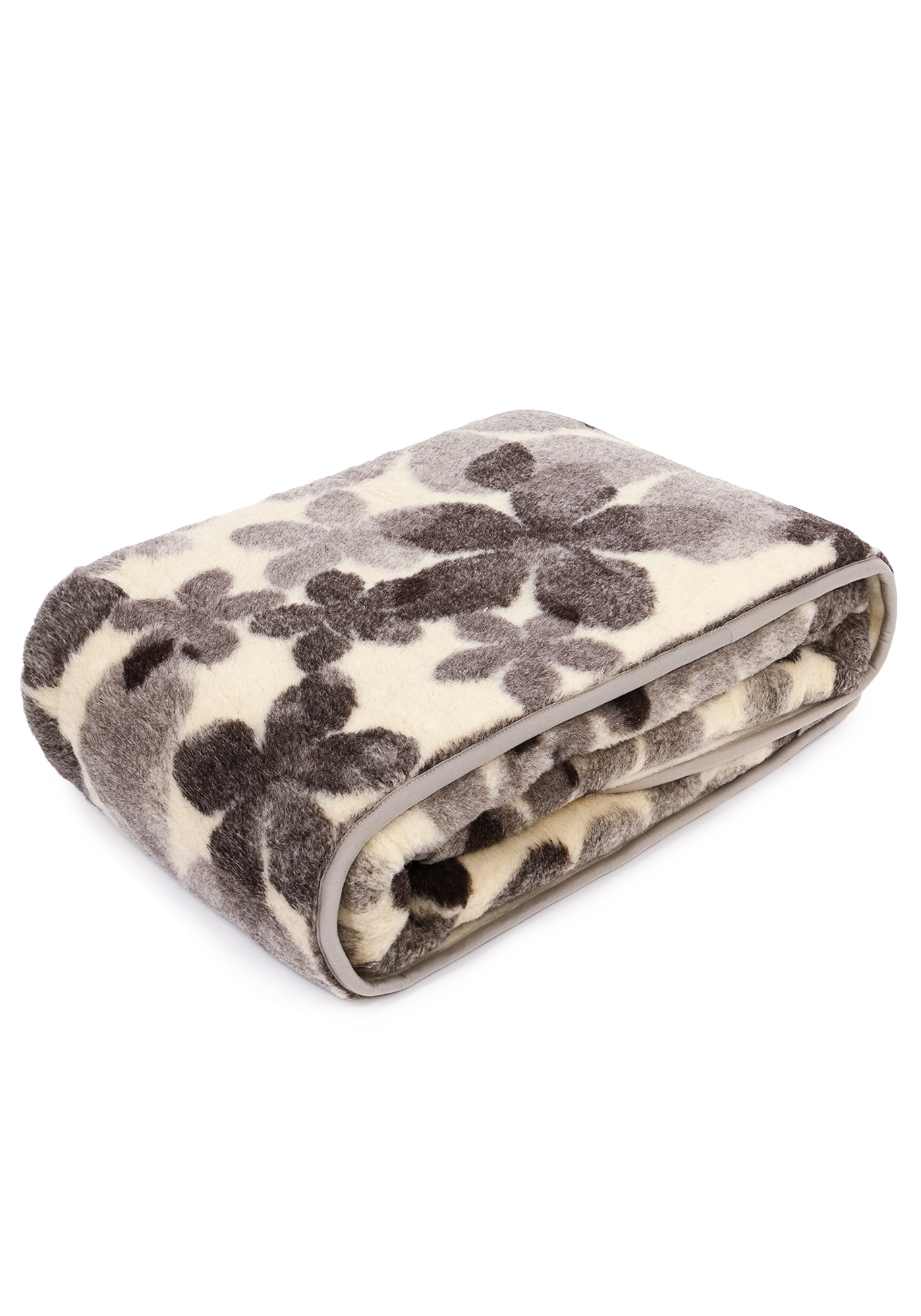 Одеяло из натуральной овечьей шерсти Alwero, цвет бело-серый, размер 100х140 - фото 8
