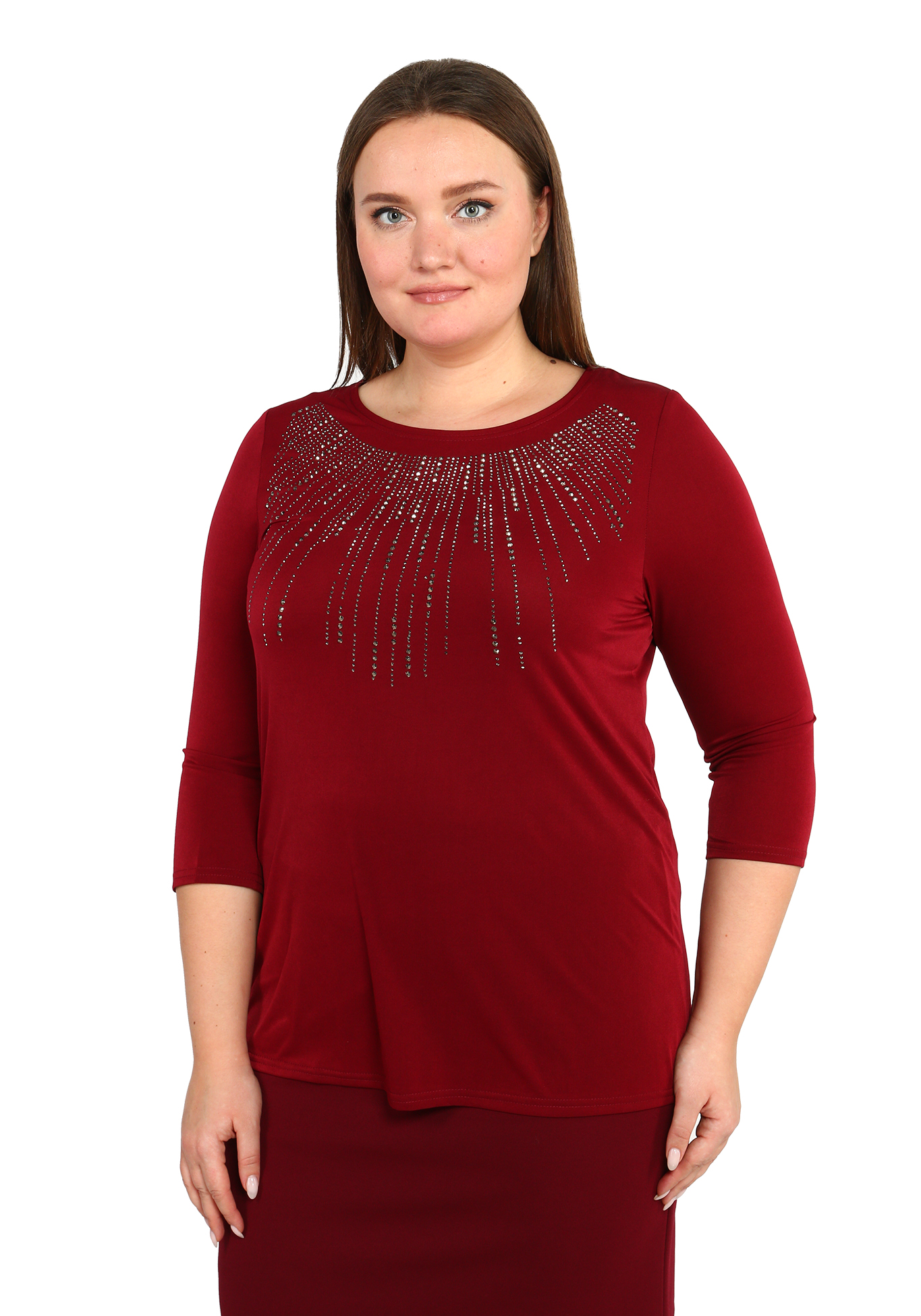 Блуза "Тайные чувства" BlagoF, размер 64, цвет красный - фото 3