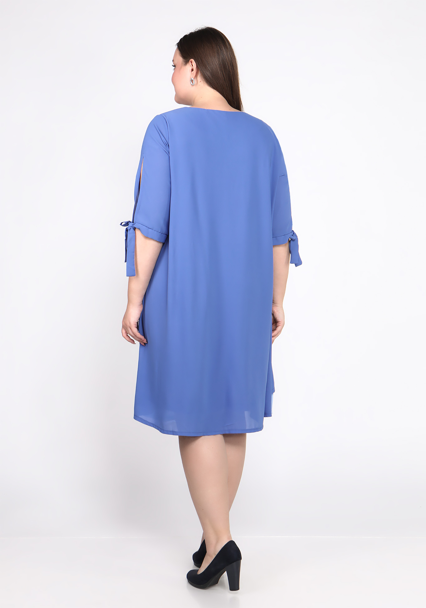 Платье необычного кроя двухцветное Bianka Modeno, размер 50 - фото 4