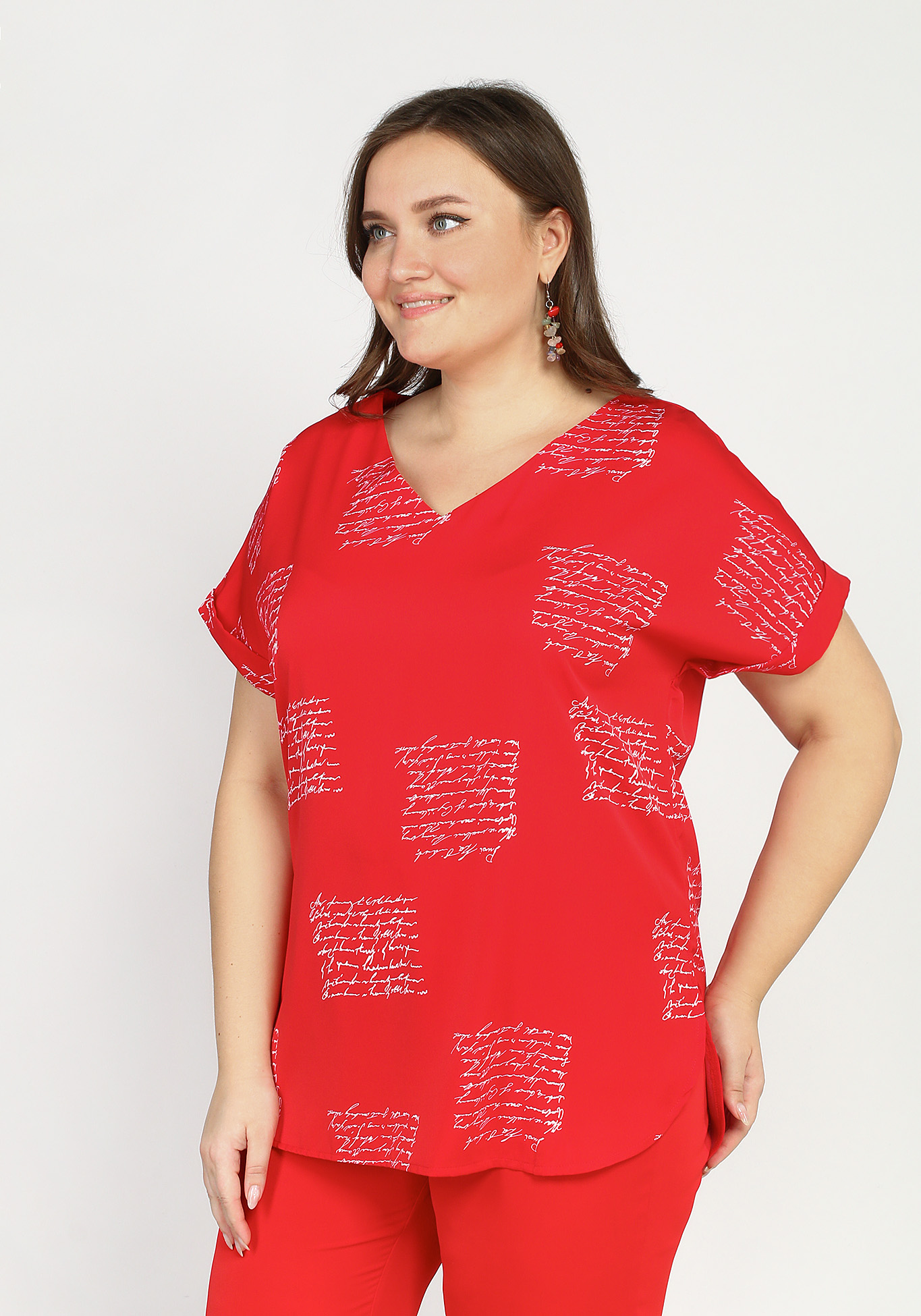 Блуза "Сказочные мечты" Julia Weber, размер 50, цвет красный - фото 1