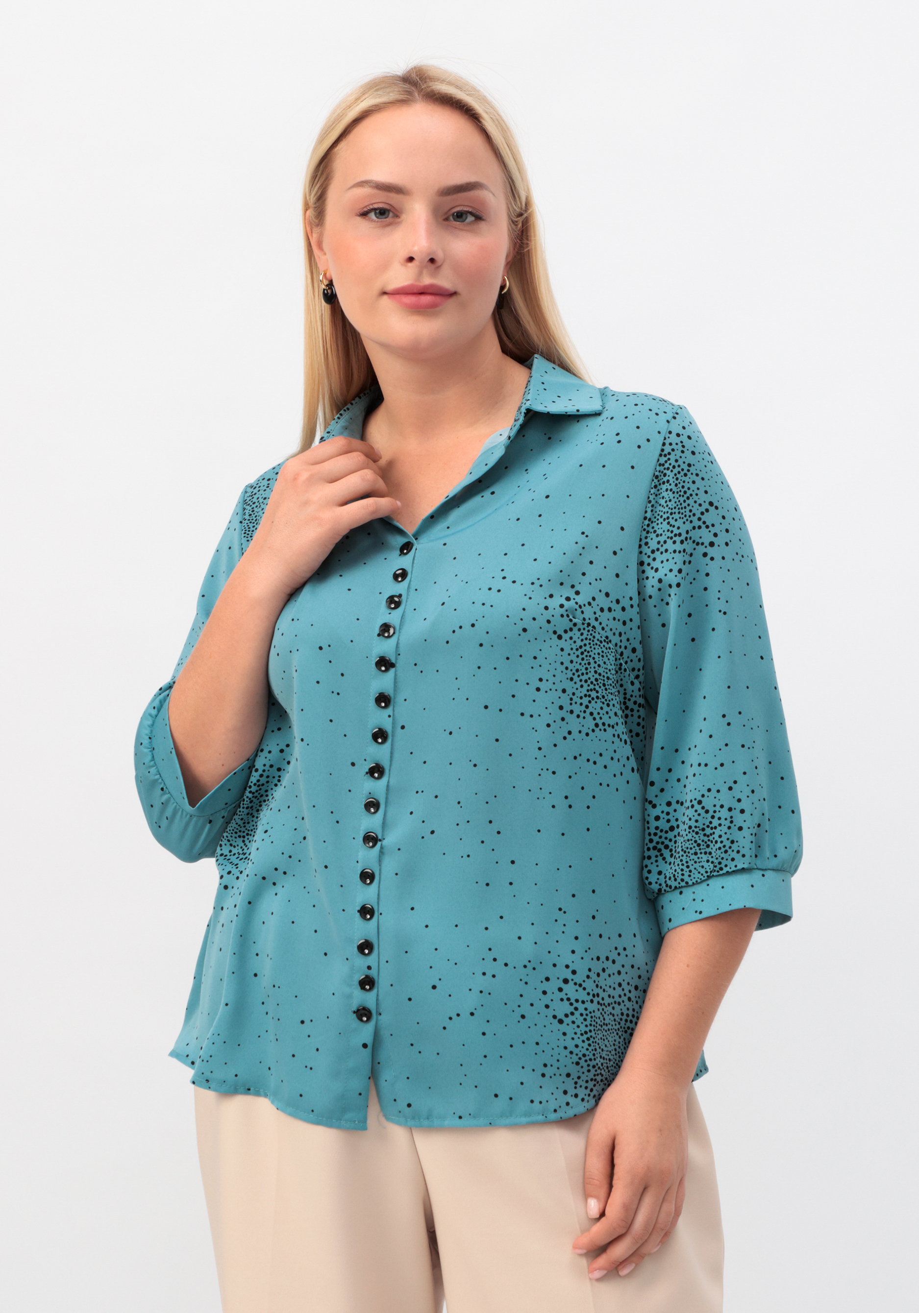 Рубашка "Адель" Vittori Vi, размер 58, цвет голубой