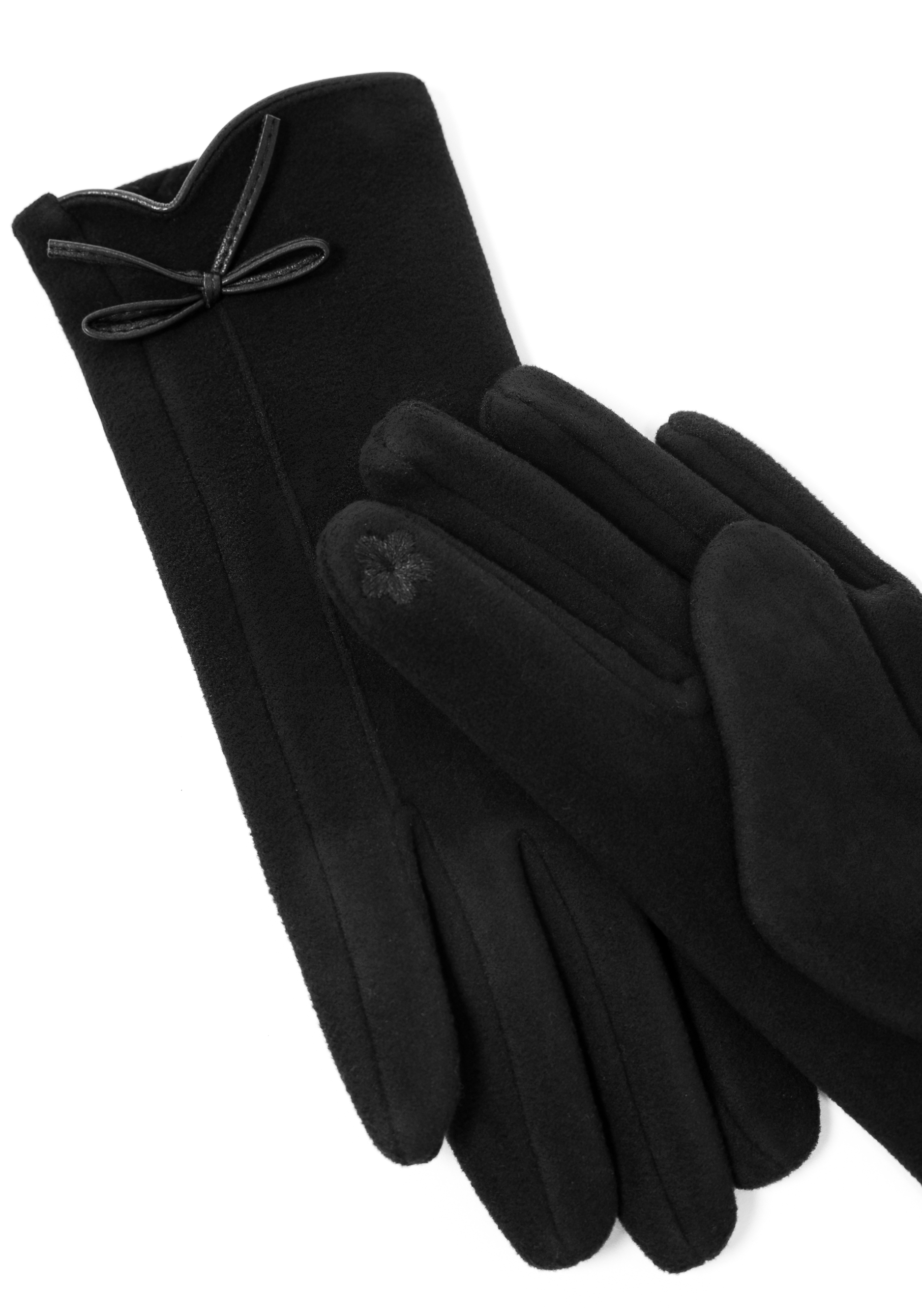 Перчатки женские "Адель" Portofiano, цвет черный, размер 7 - фото 5