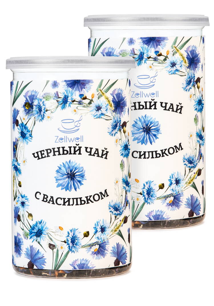 Черный чай с васильком, 2 шт. шир.  750, рис. 1