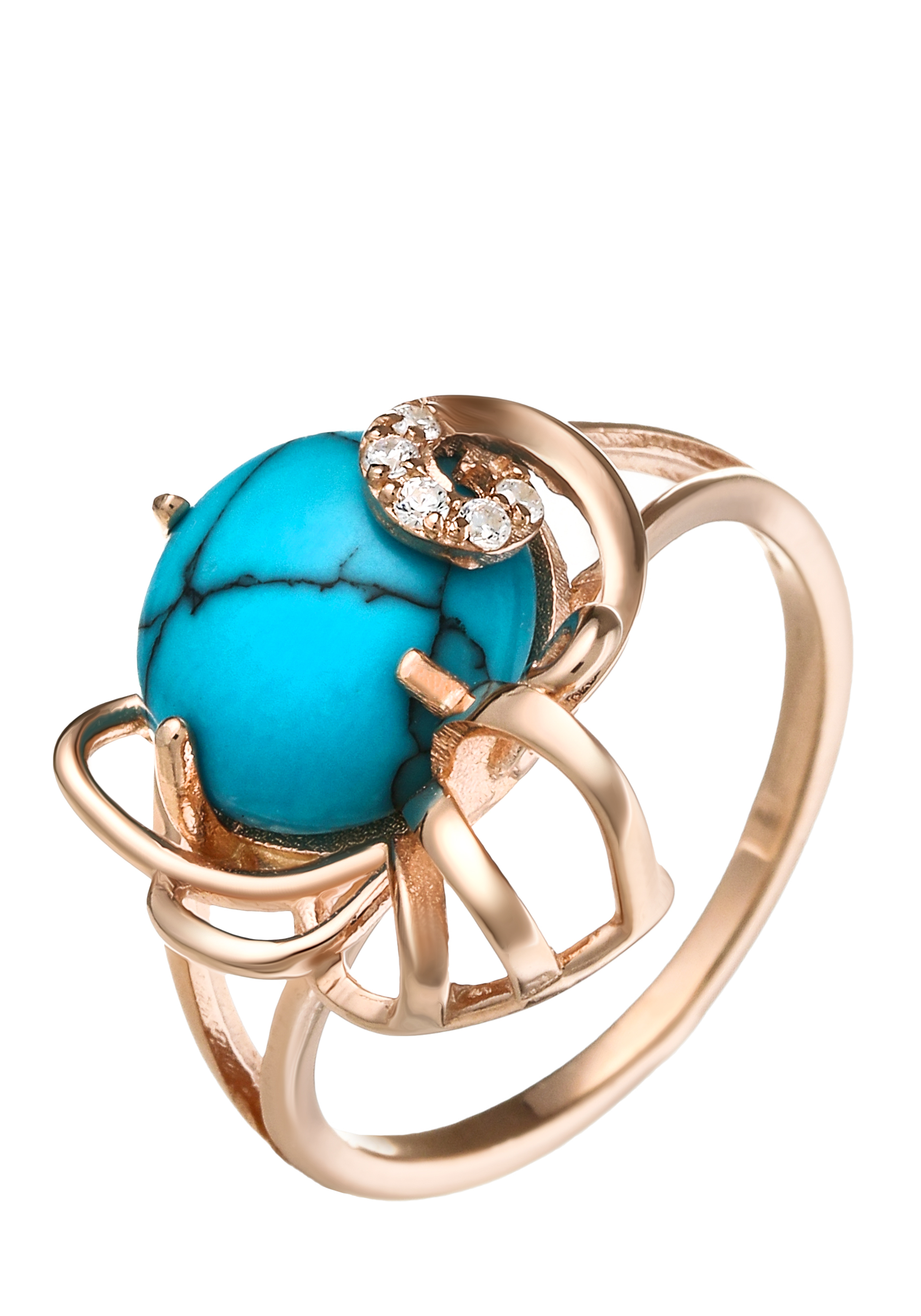 Кольцо серебряное "Эталон женственности" Бриллианит Серебряная линия, цвет голубой, размер 21 кластер - фото 1