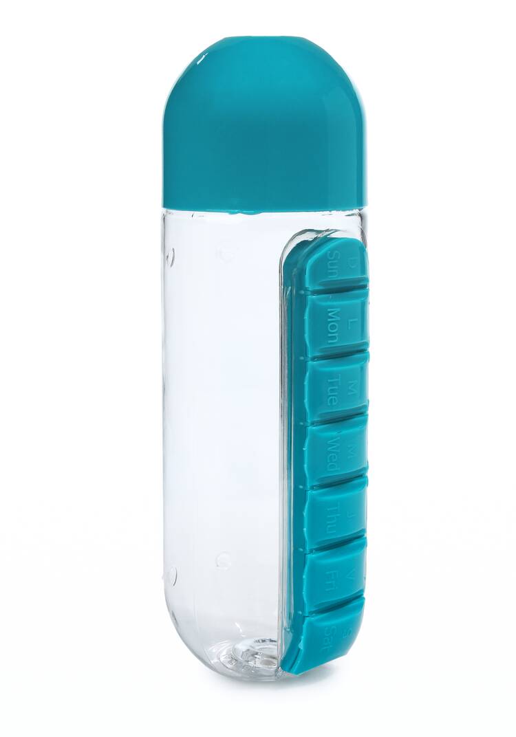 Бутылка для воды + таблетница 3 в 1 шир.  750, рис. 1