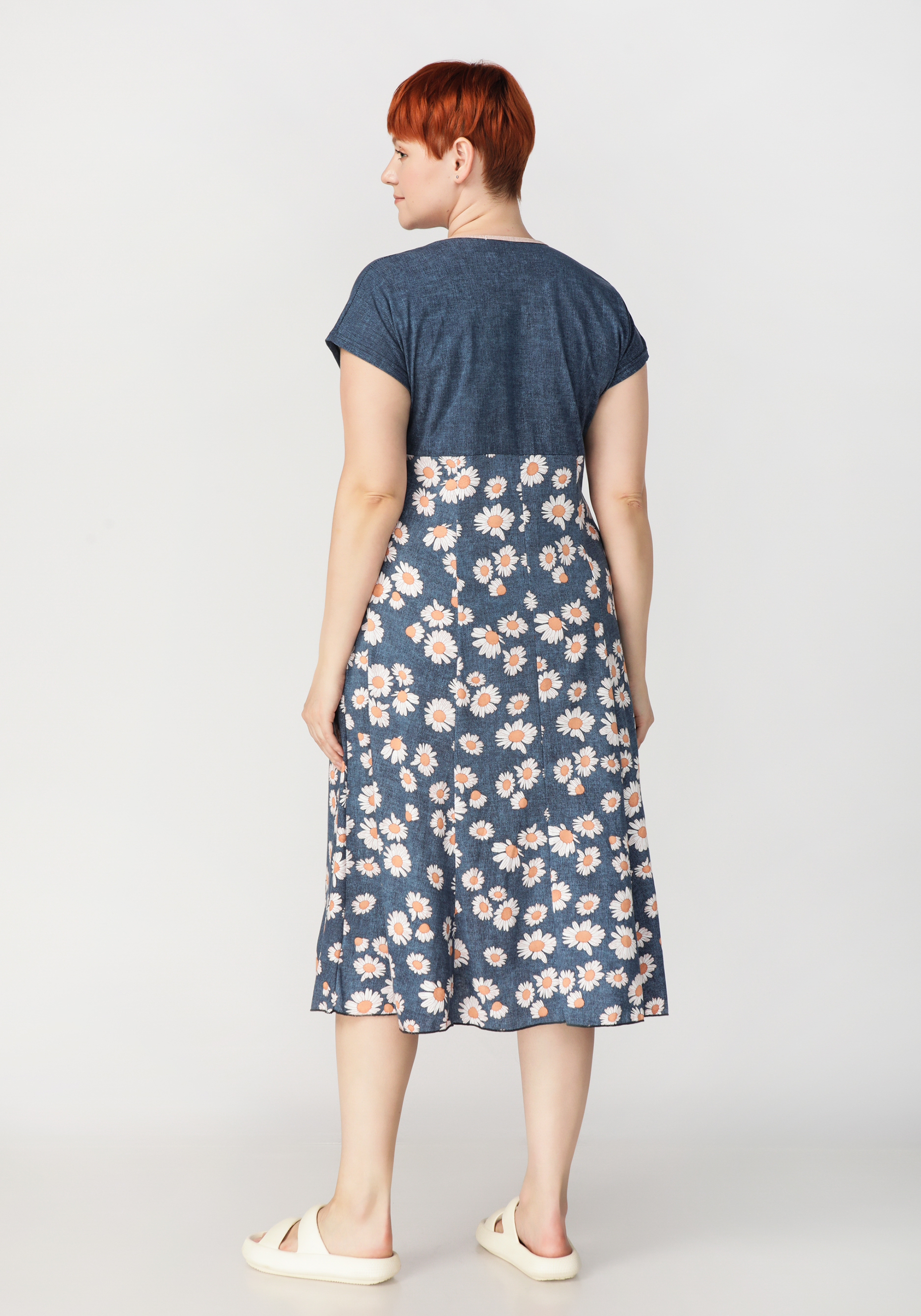 Платье женское "Марта" NATALI, размер 58, цвет синий - фото 2