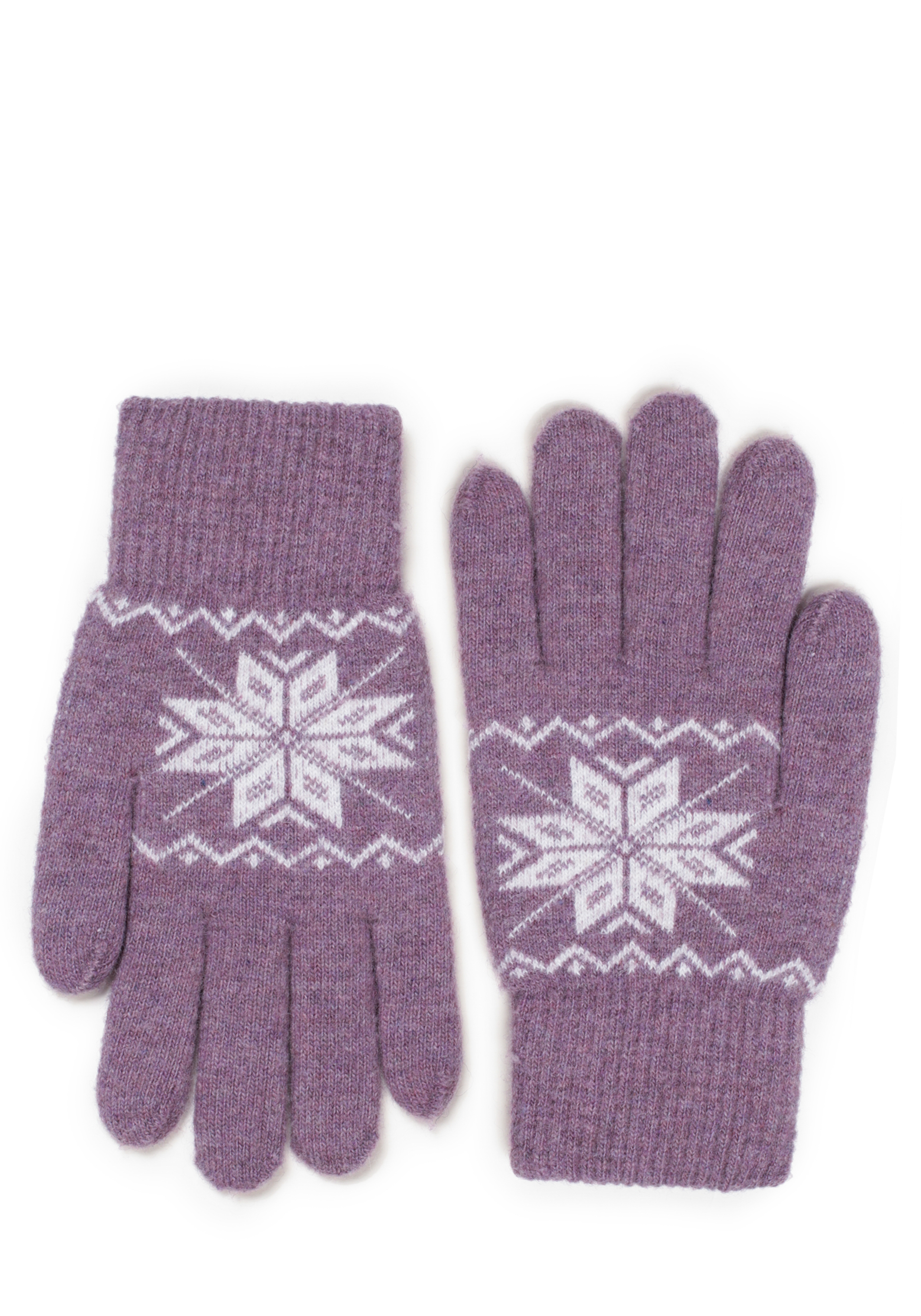 Перчатки женские "Снежинка" Zolinger, цвет фиолетовый, размер one size - фото 10