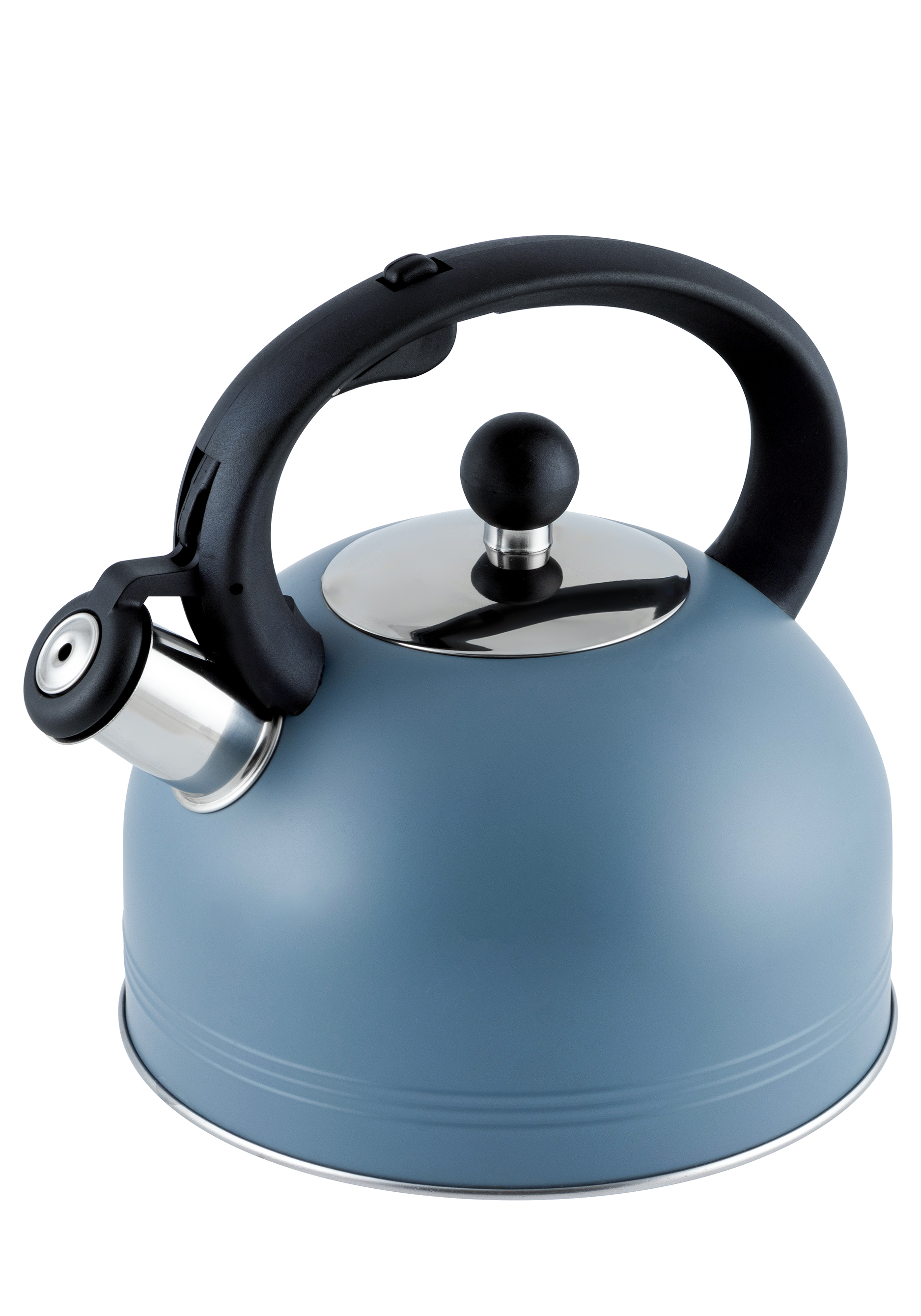 Чайник для плиты со свистком Mallony, цвет серый - фото 1