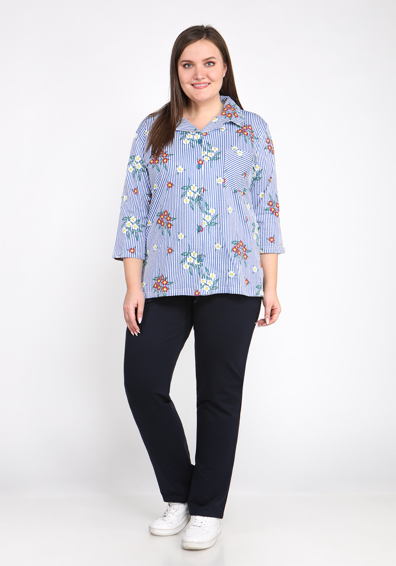 Блуза "Нежное цветение" Алтекс, размер 54 - фото 2