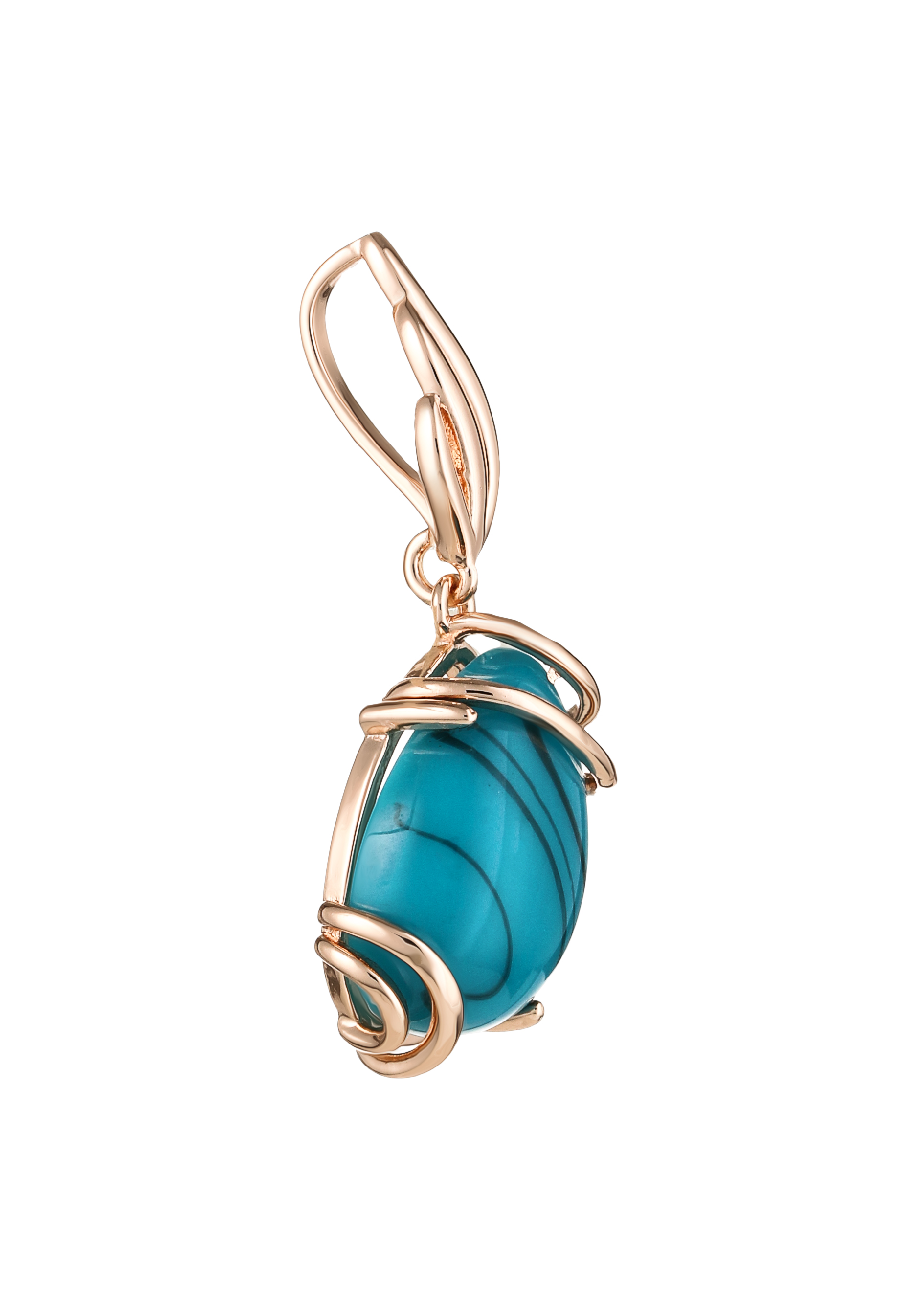 Комплект "Просторы океана" Бриллианит Натюр, цвет голубой, размер 19 перстень - фото 5