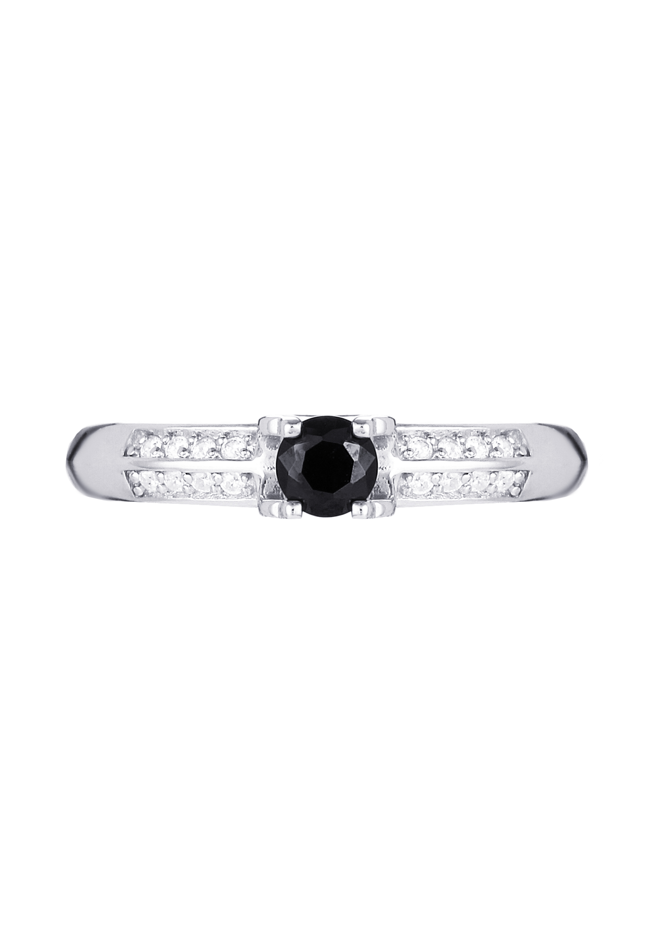 Кольцо серебряное "Гармоничная красота" Nouvelle, цвет черный, размер 17 сайдстоун - фото 2