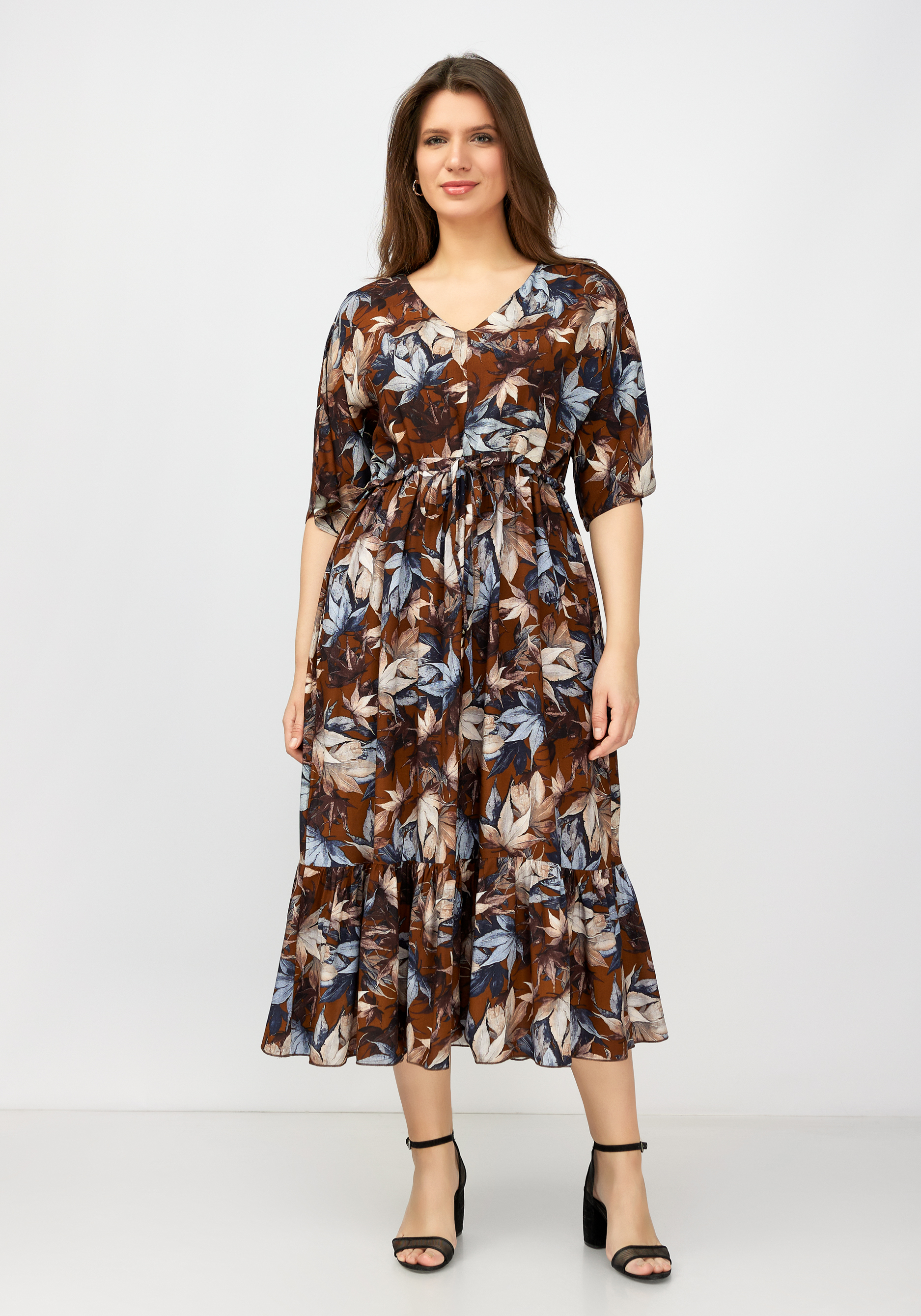 Платье женское "Лейла" Синель, размер 60, цвет мультиколор - фото 6