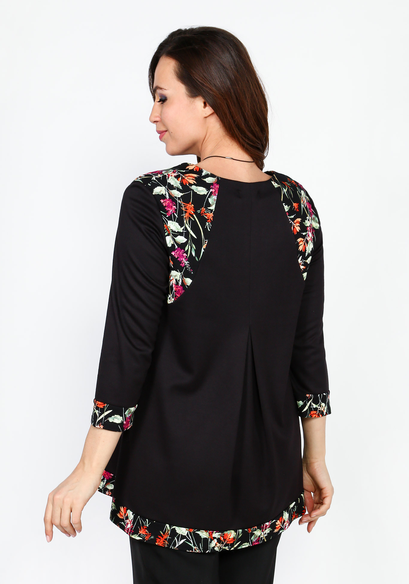 Блуза с карманами и цветочными вставками Lavira, размер 50 - фото 4