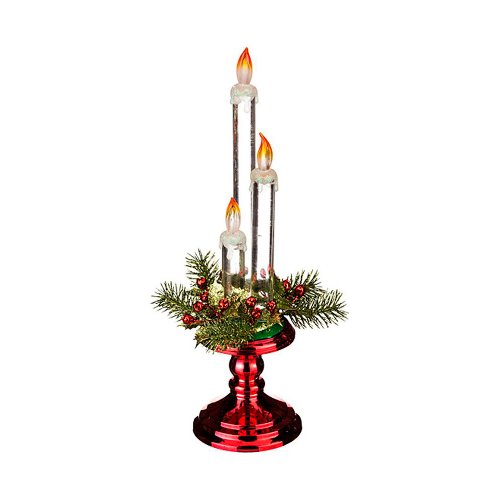 Фигурка с подсветкой "Три свечи" Lefard, цвет красный - фото 1