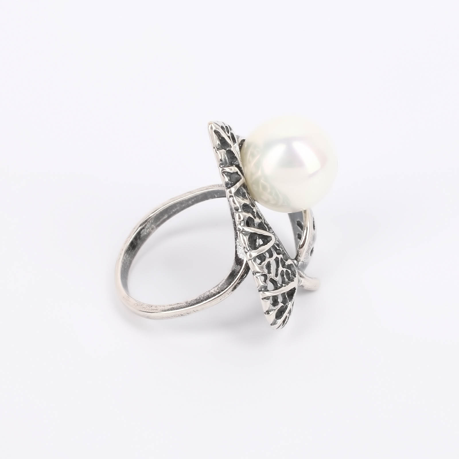 Набор серьги+кольцо "Сокровище Федерики" Maria Muzio, размер 18, цвет белый - фото 4
