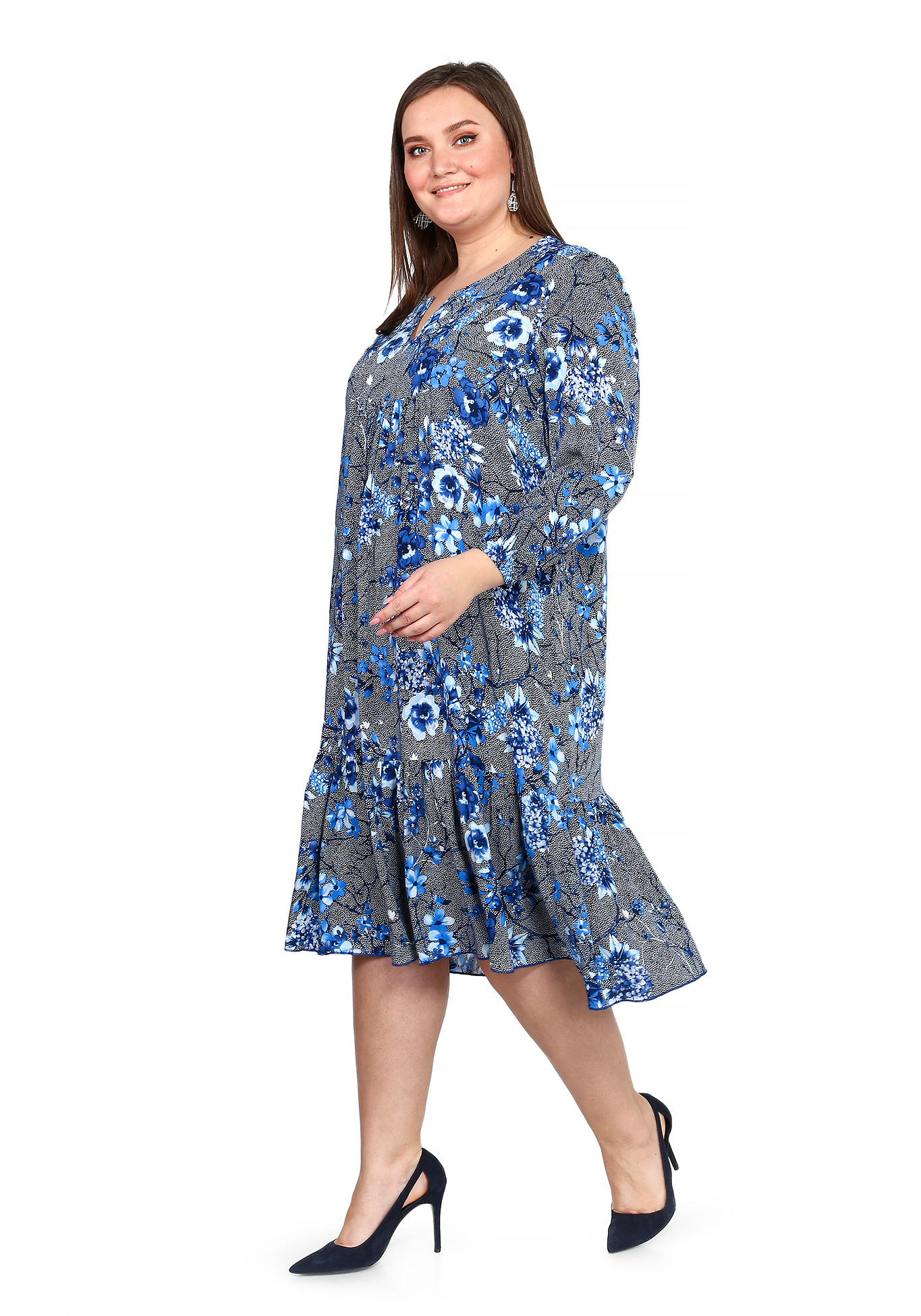 Платье "Весенний комплимент" Синель, размер 48, цвет серый - фото 3