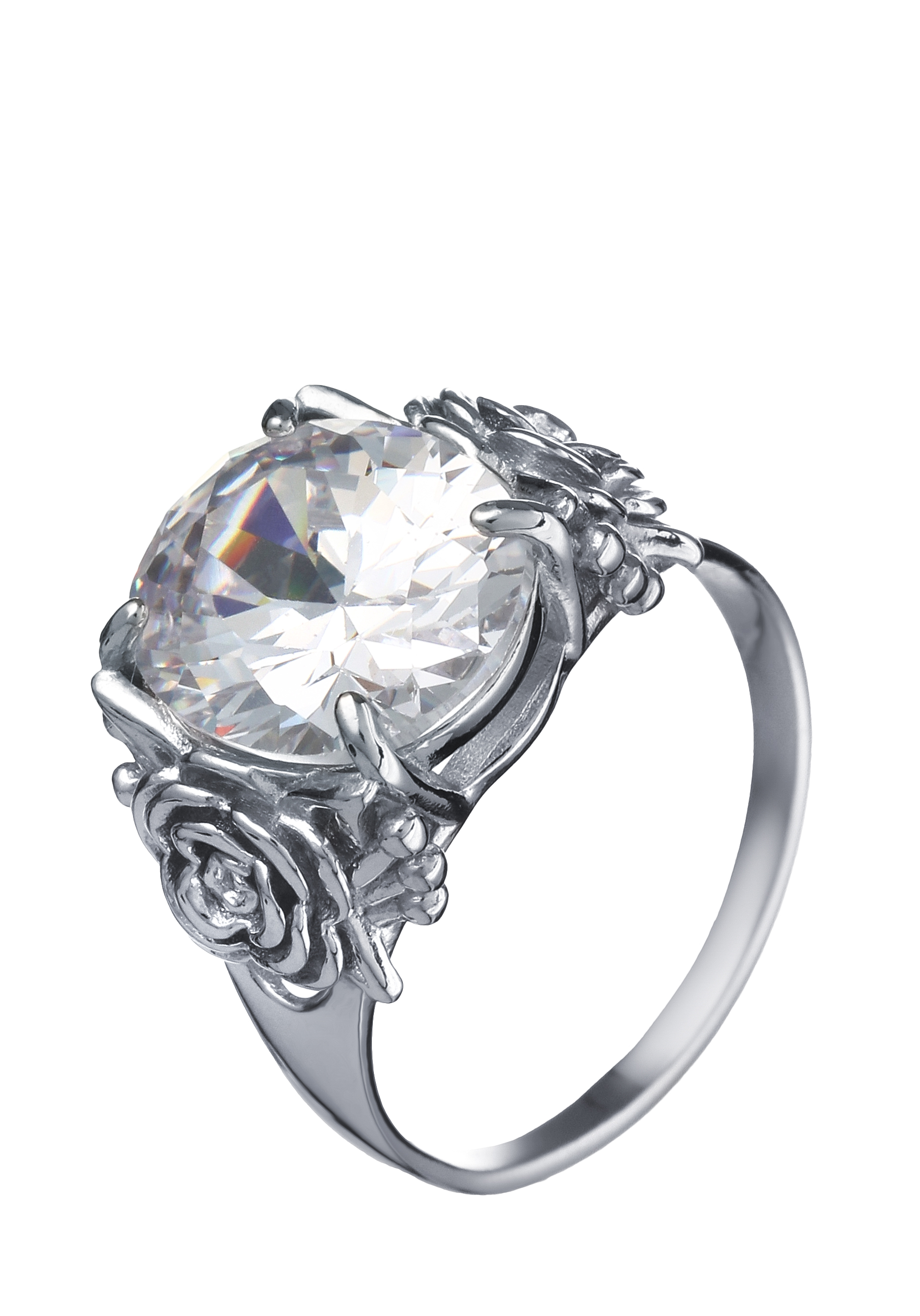 Кольцо серебряное "Изобилие чувств" Приволжский ювелир, цвет серый, размер 19 перстень - фото 1