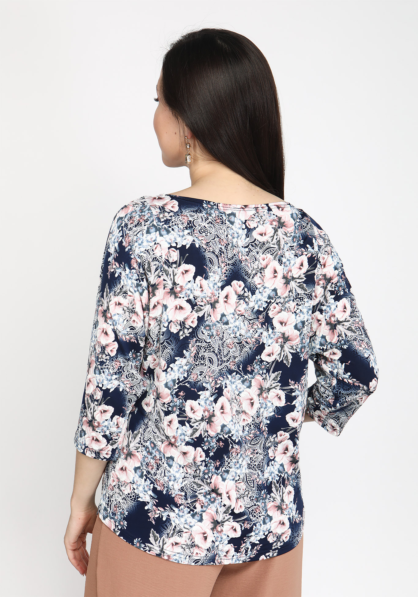 Блуза с фактурным рисунком Veas, размер 70, цвет сине-малиновый - фото 3