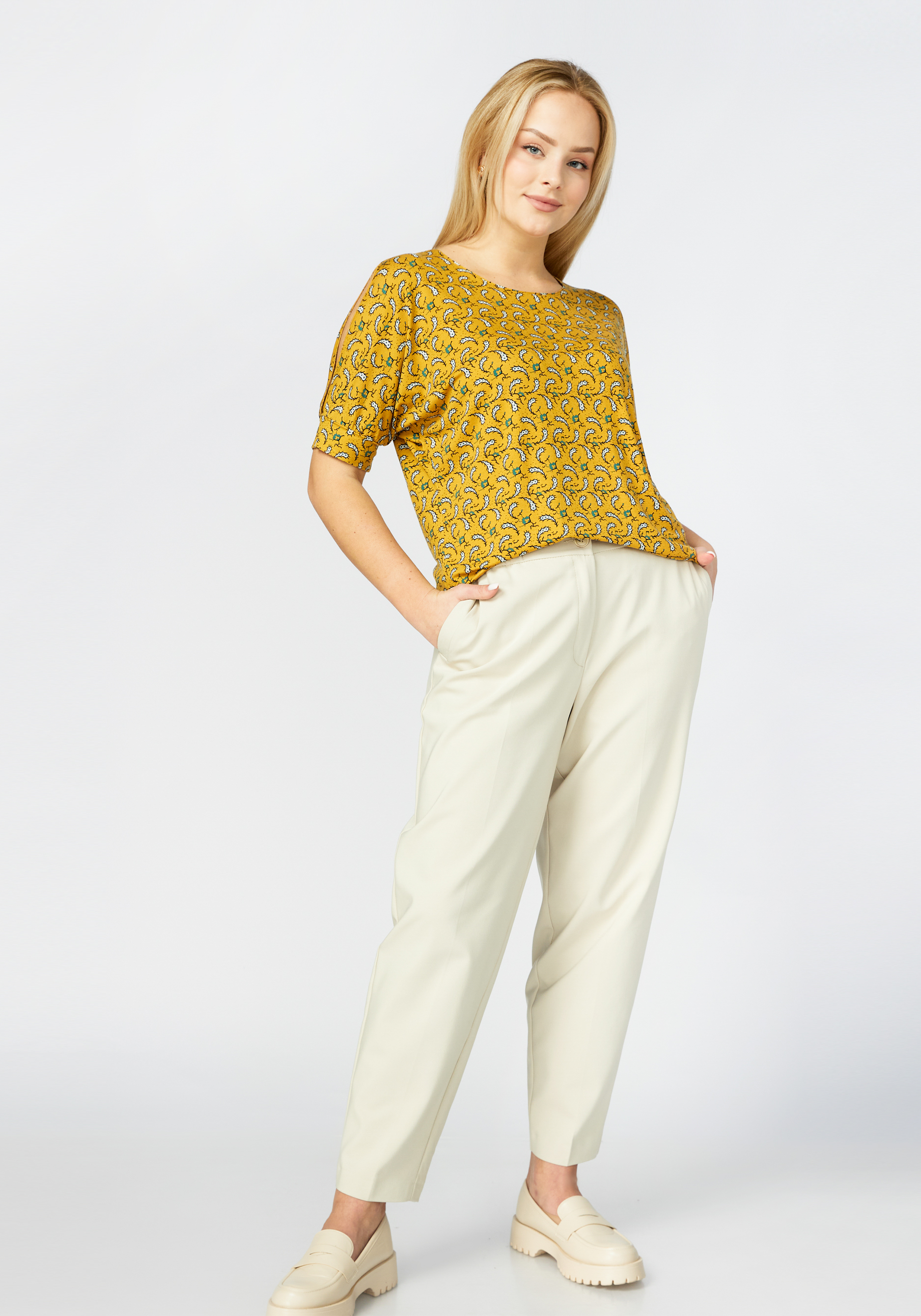 Блуза женская "Моли" Sakton, цвет оранжевый, размер 64 - фото 8