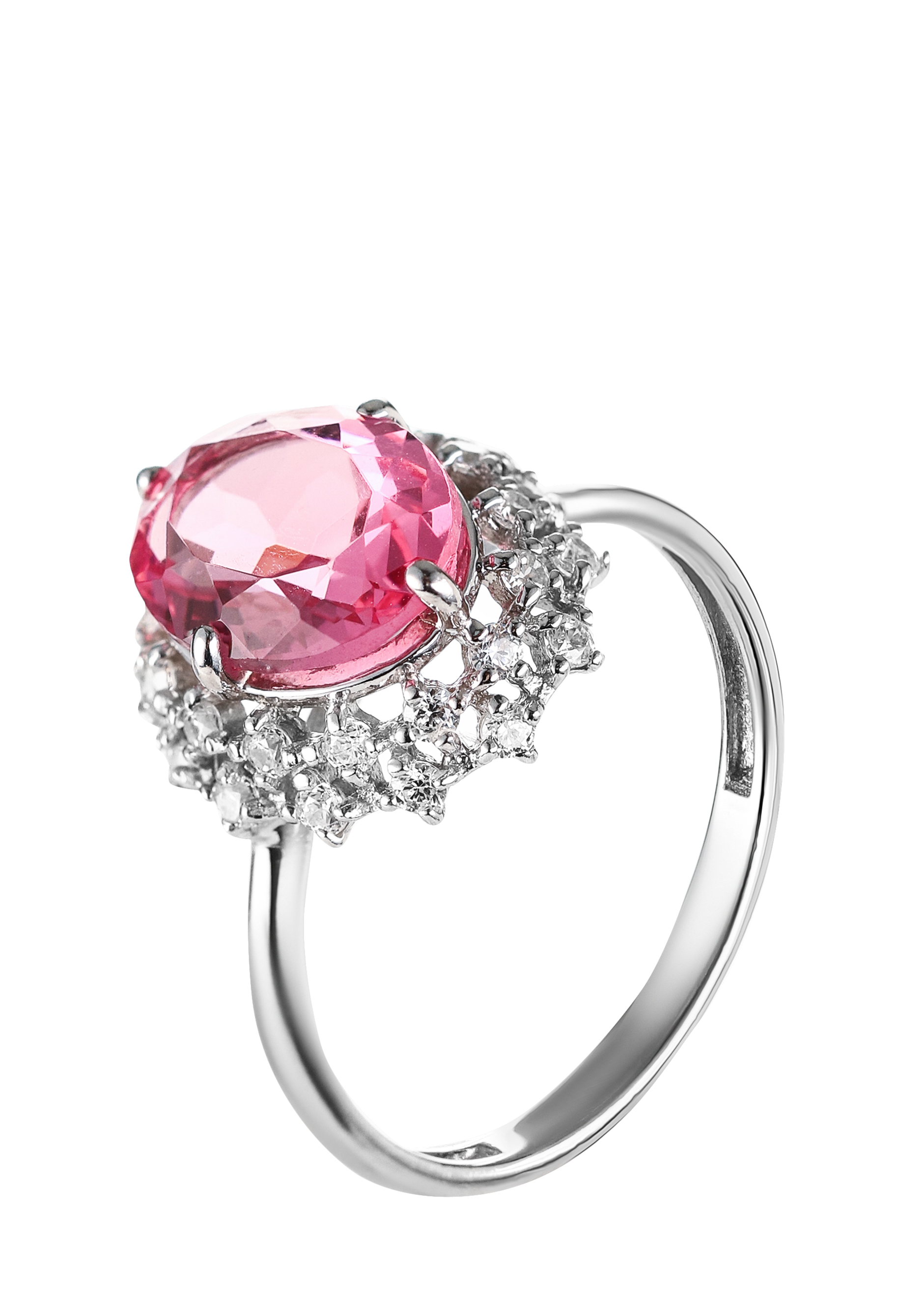 Кольцо серебряное "Розовый сад" Бриллианит Серебряная линия, размер 21 - фото 2