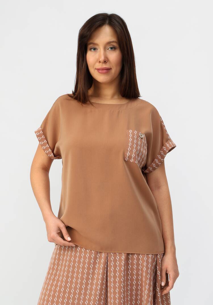 Блуза с боковым нагрудным карманом шир.  750, рис. 1