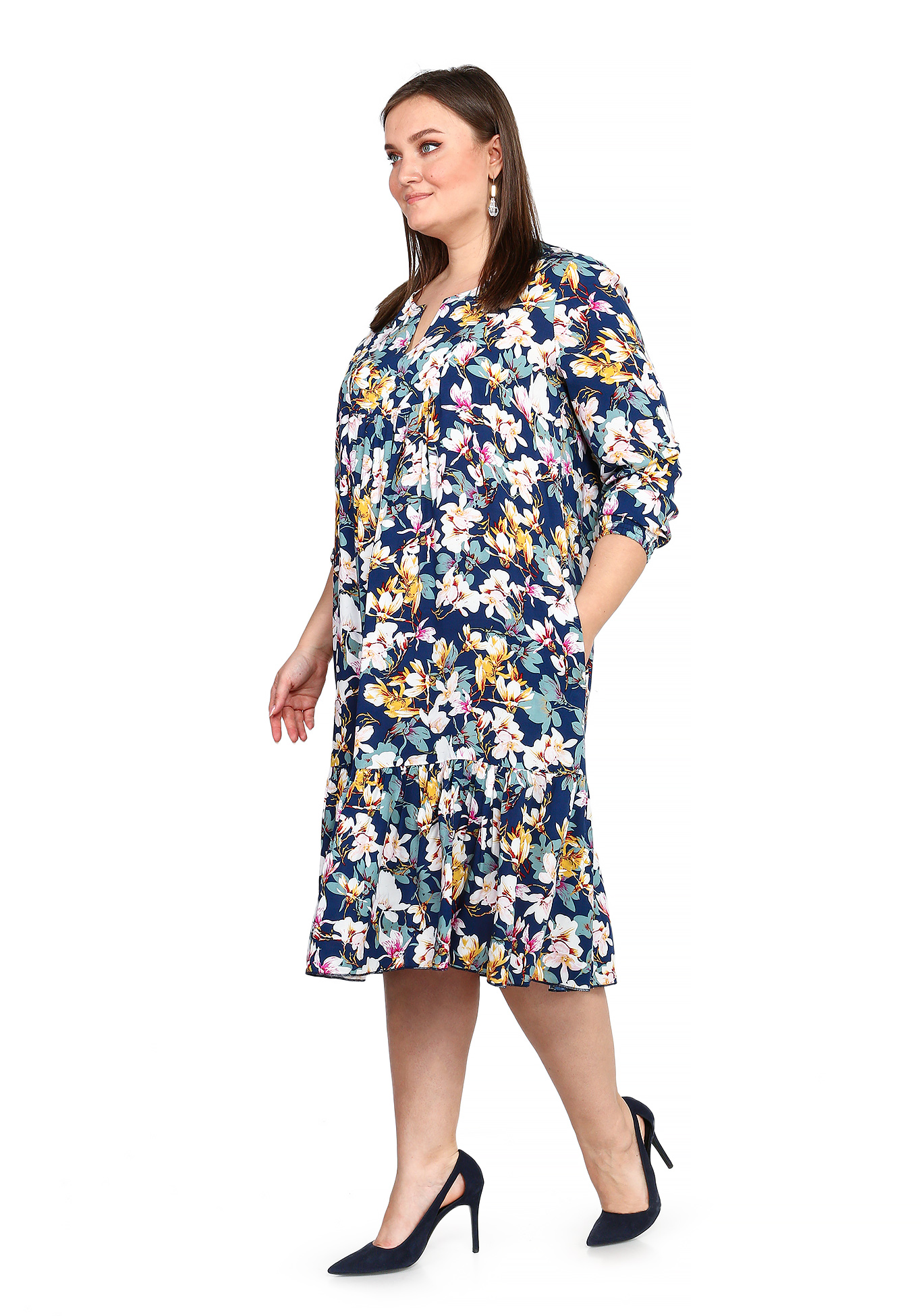 Платье "Весенний комплимент" Синель, размер 48, цвет серый - фото 6