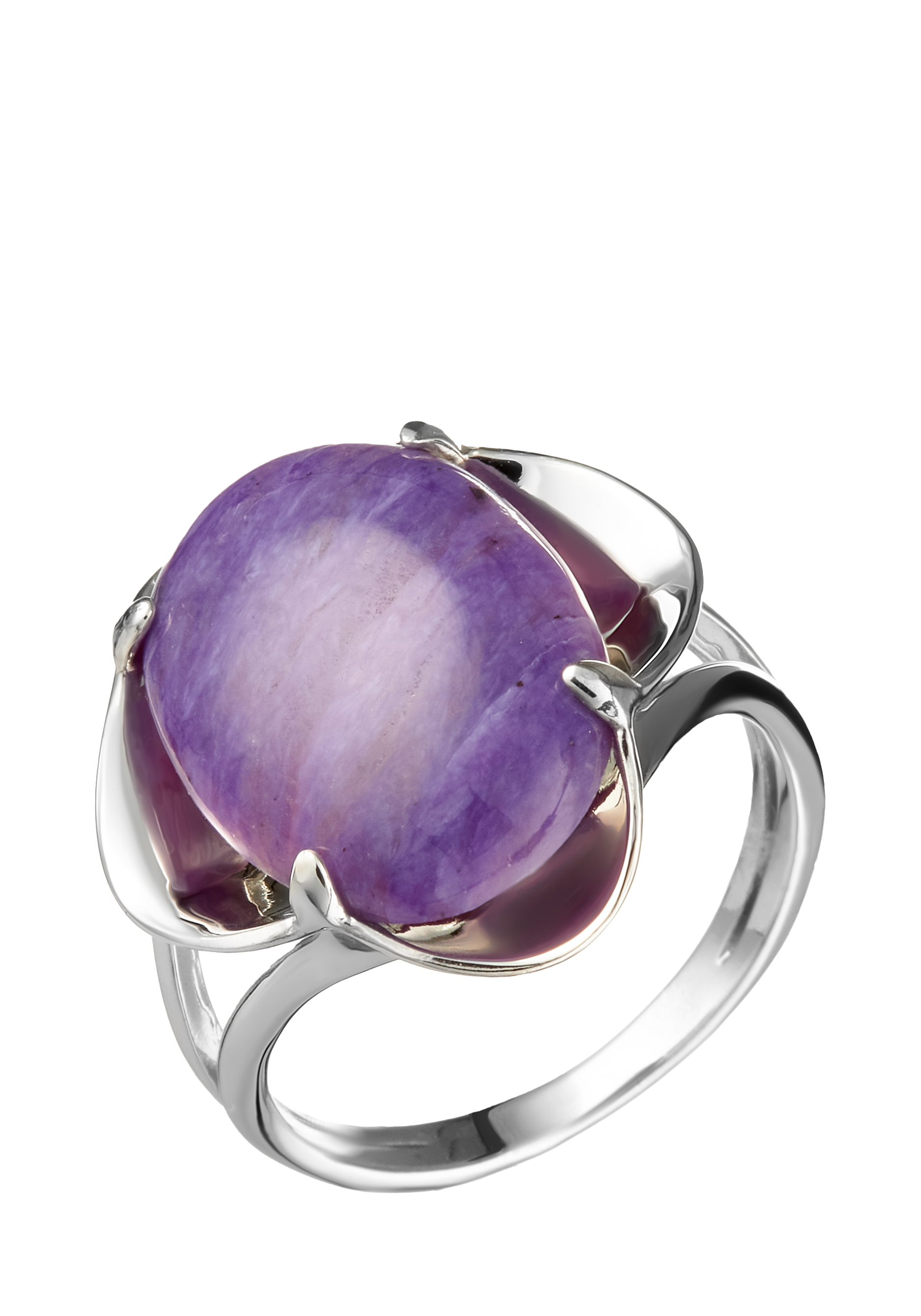 Кольцо серебряное "Марья-Искусница" Gem Silver, размер 20, цвет фиолетовый