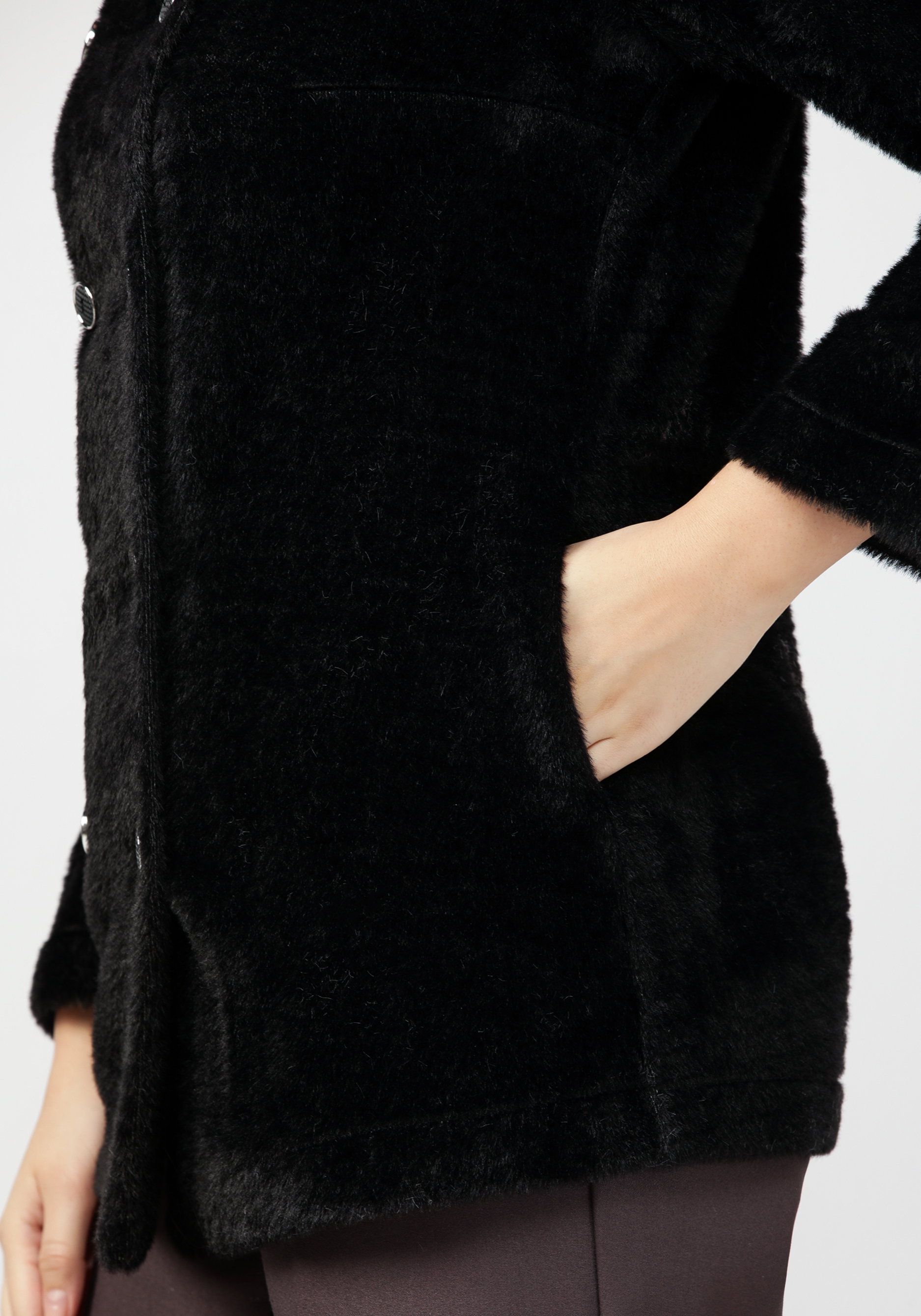 Жакет двубортный с круглым вырезом Mio Imperatrice, цвет черный, размер 56 - фото 4