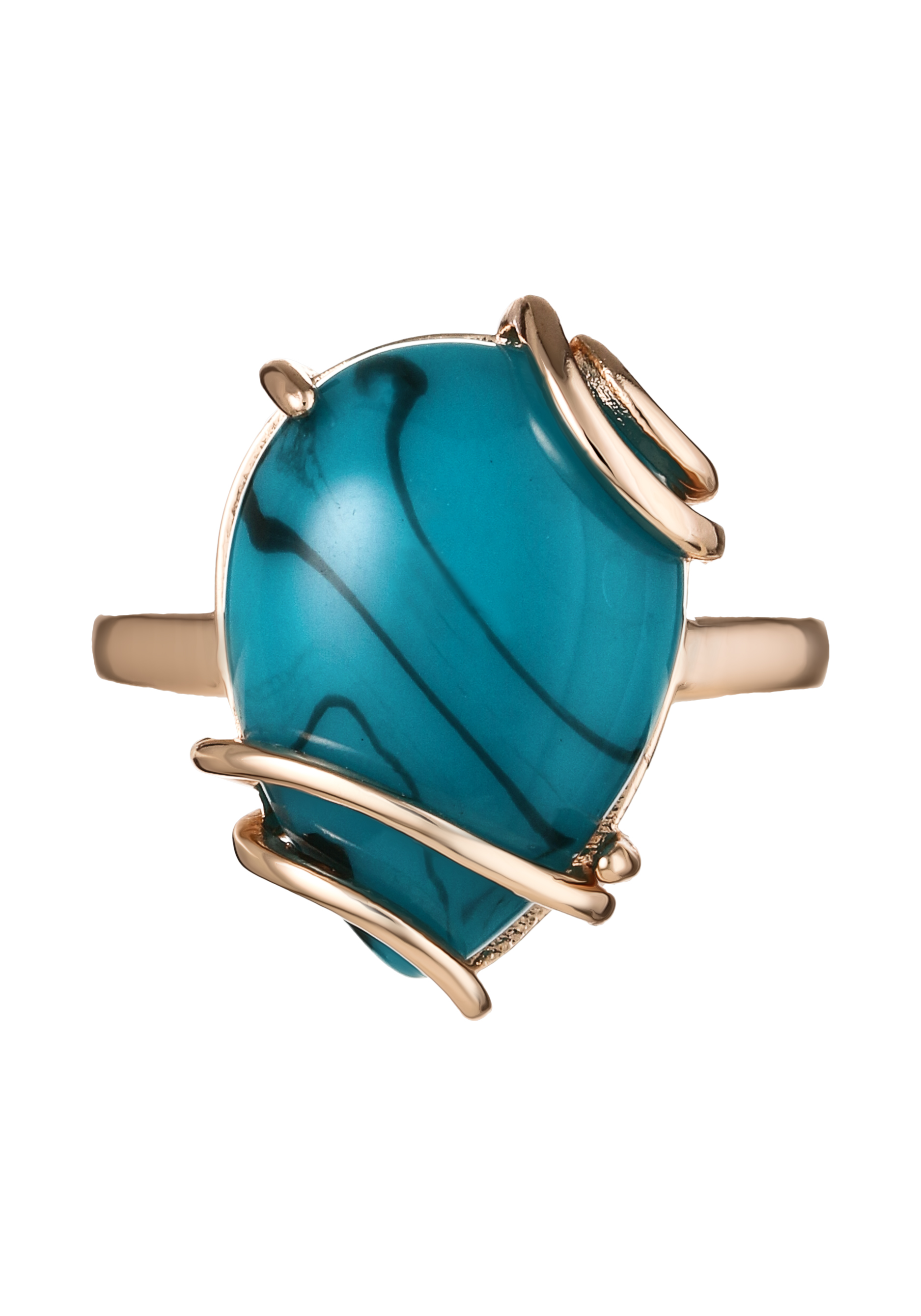 Комплект "Просторы океана" Бриллианит Натюр, цвет голубой, размер 19 перстень - фото 7
