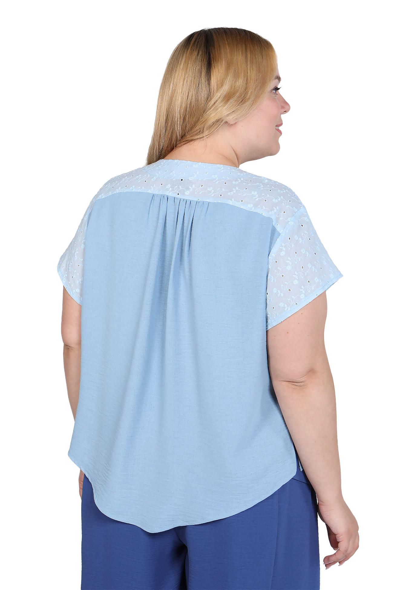 Блуза "Светлая полоса" GalaGrosso, размер 52, цвет персиковый - фото 3