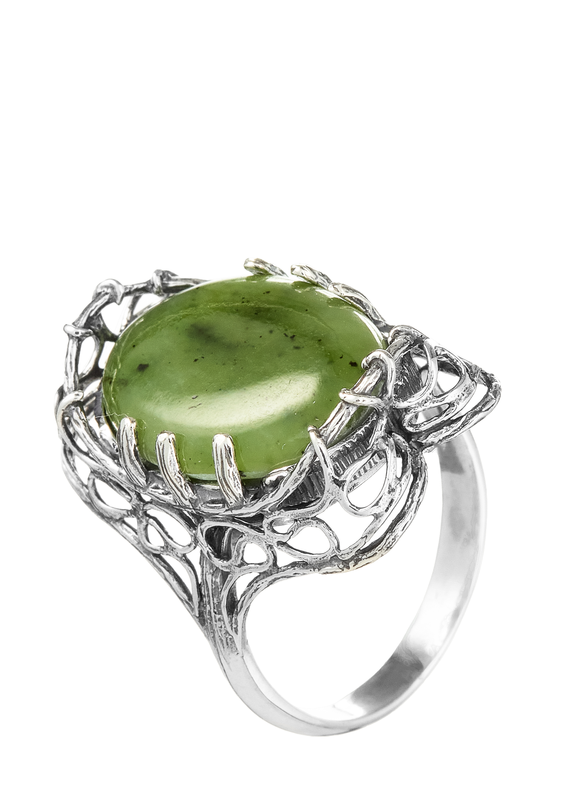 Кольцо серебряное "Шервудский лес" Gem Silver, размер 18, цвет зеленый