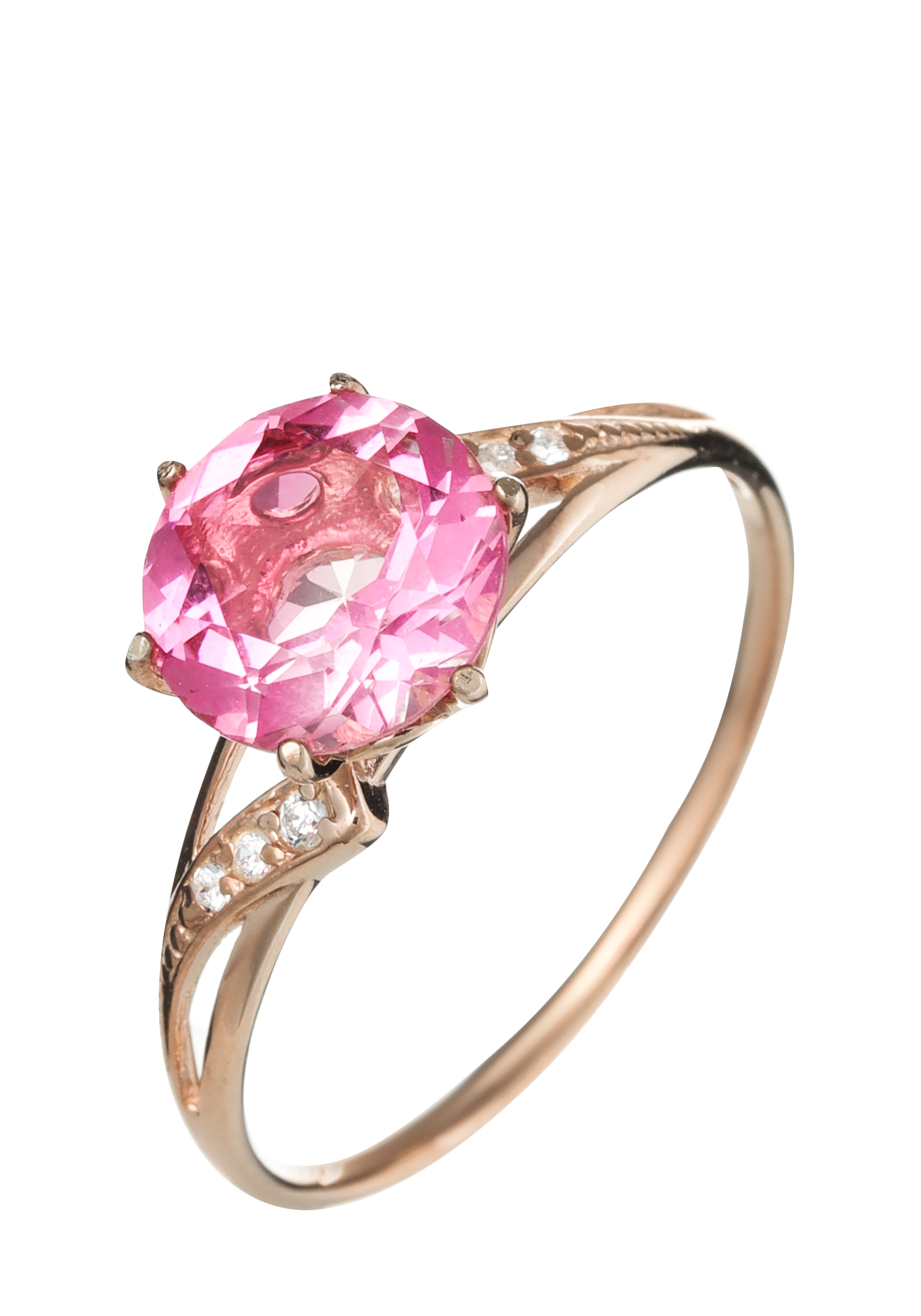 Кольцо серебряное  "Секрет обаяния" Nouvelle, размер 18, цвет розовый