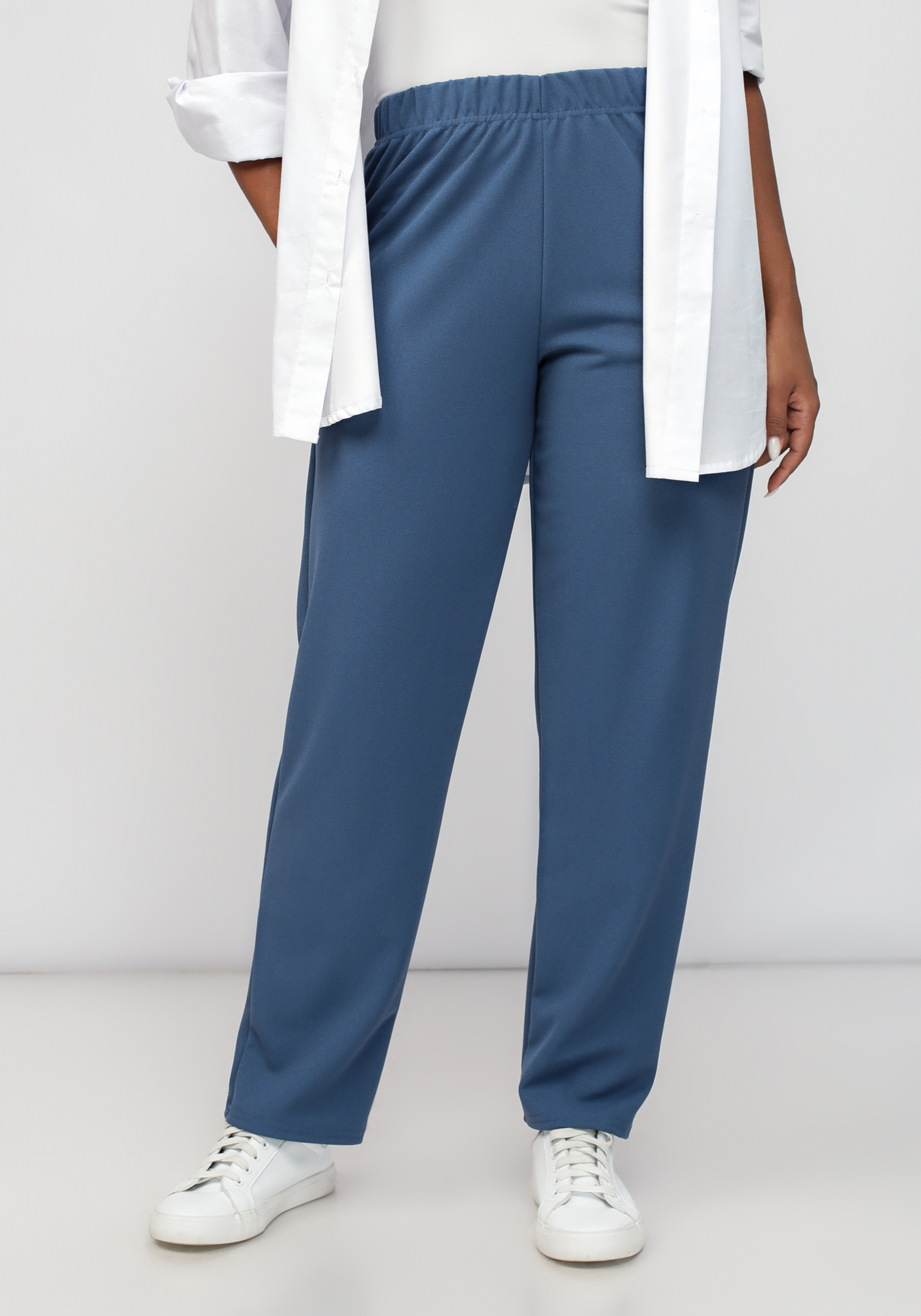 Женские брюки-стрейч "Анастасия" NATALI, цвет синий, размер 48 - фото 1