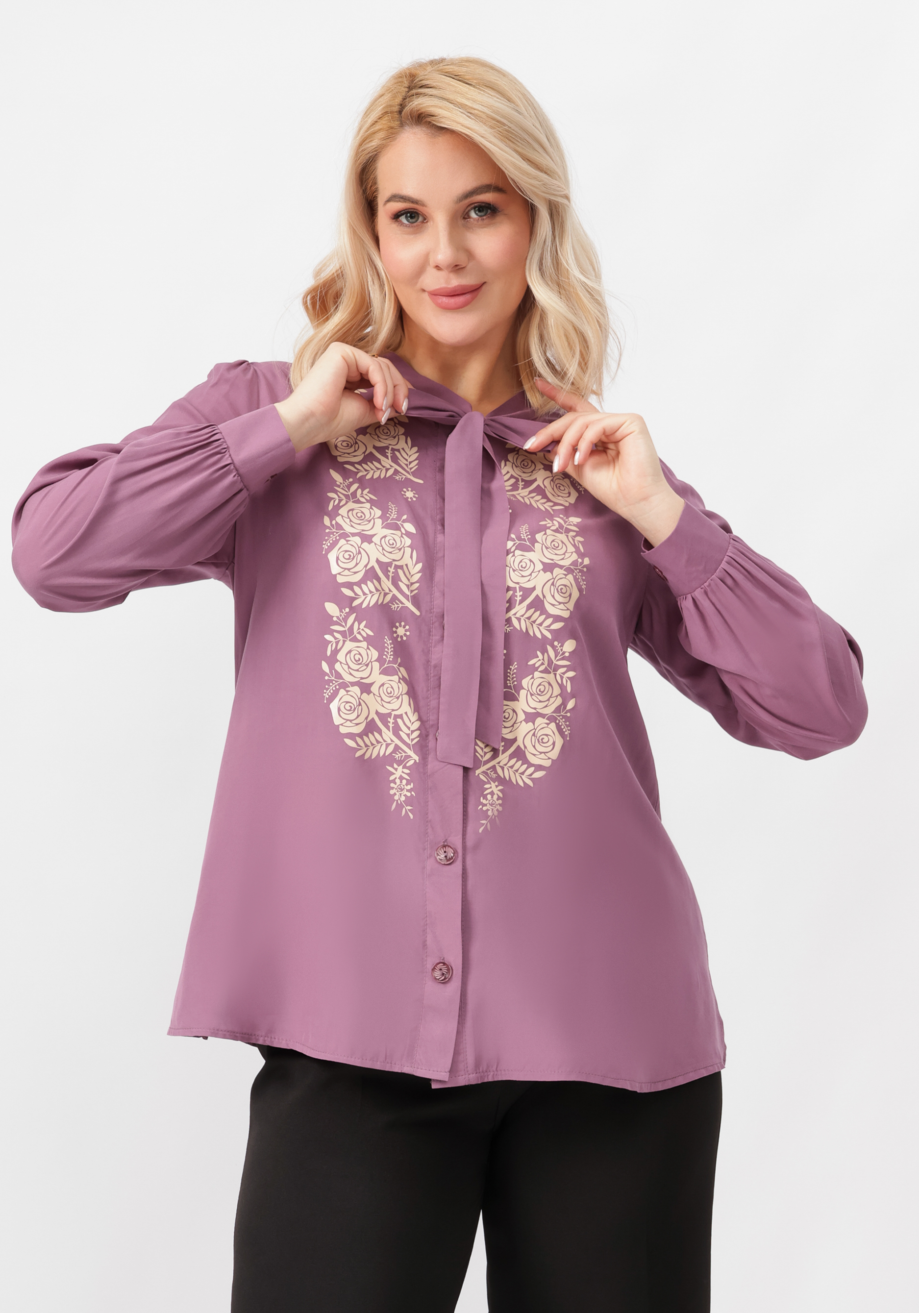 Блуза с цветочным принтом на груди блуза с принтом стрекоза