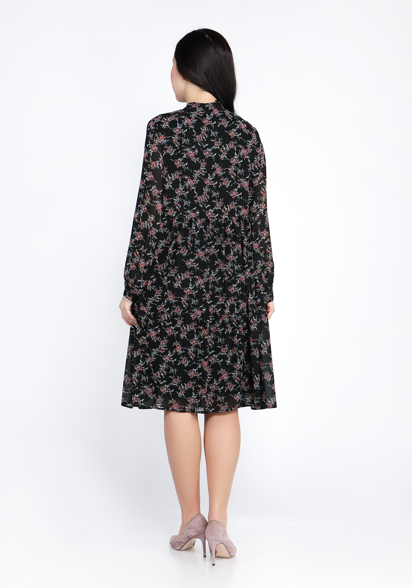 Платье "Весенние переливы" Lomara, размер 50, цвет черный - фото 6