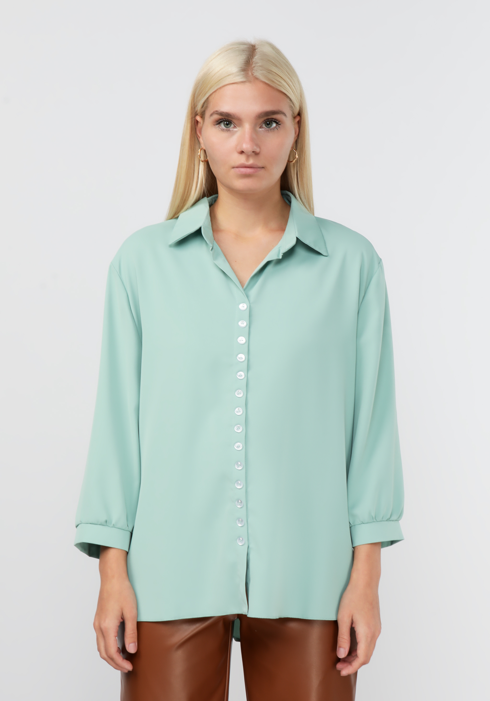 Рубашка "Шейла" Unit, цвет зеленый, размер 56 - фото 5