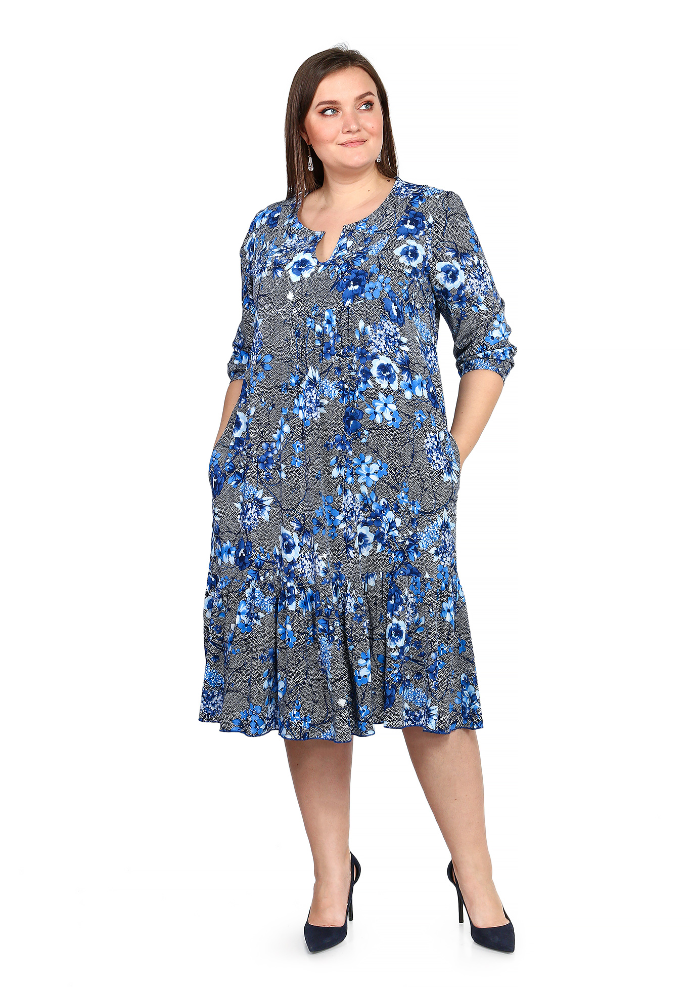 Платье "Весенний комплимент" Синель, размер 48, цвет серый - фото 2
