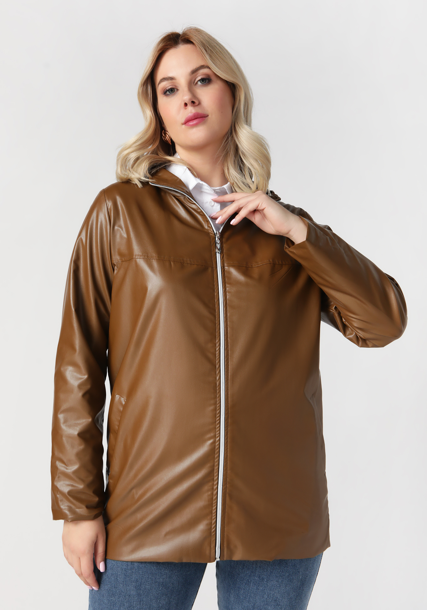 Куртка «Городской взгляд» Bella signora, цвет серый, размер 50 - фото 1