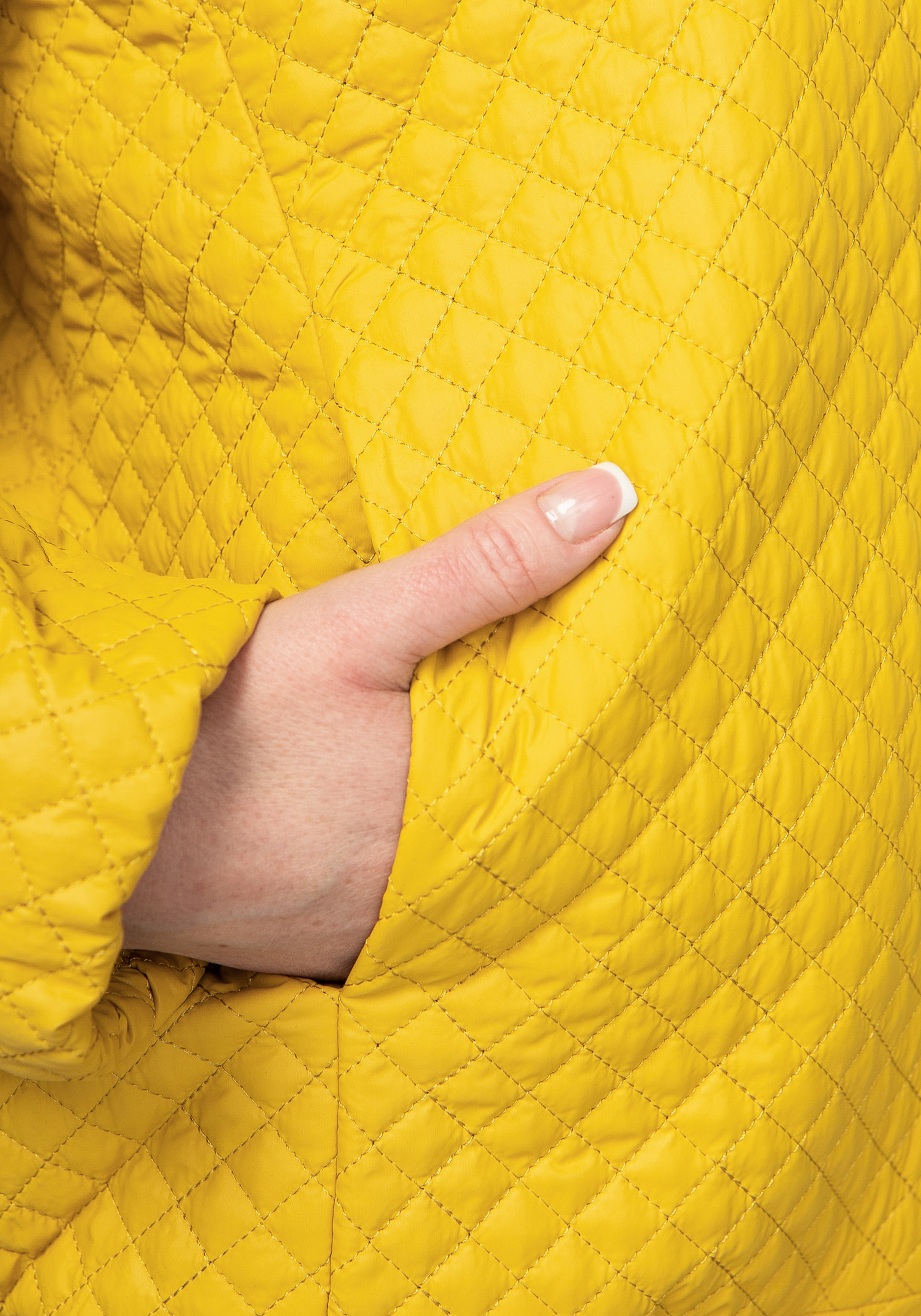 Стеганый жакет на молнии "Луиза" СКС, цвет желтый, размер 58 - фото 4