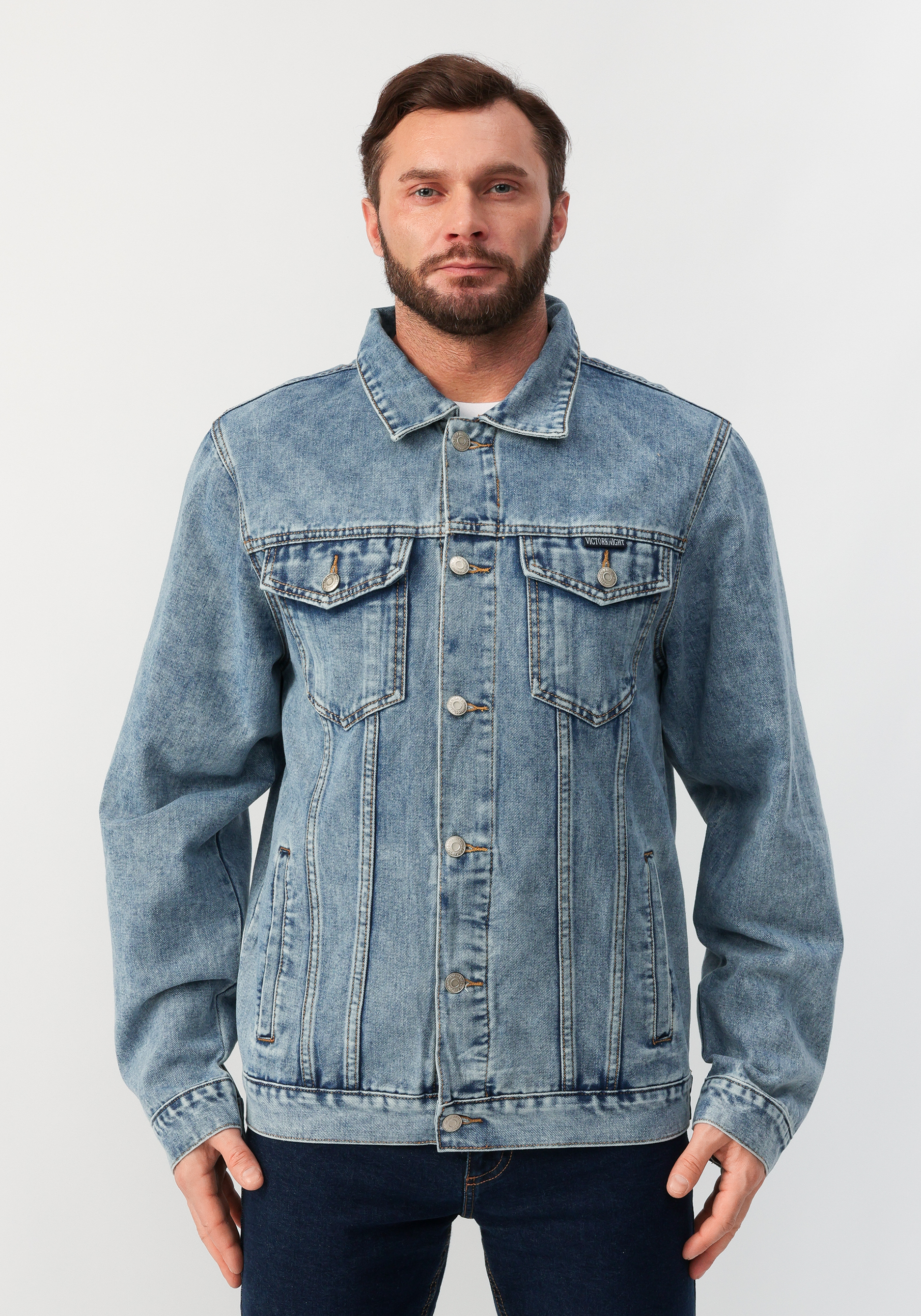 Куртка джинсовая No name, цвет голубой, размер 58 - фото 4