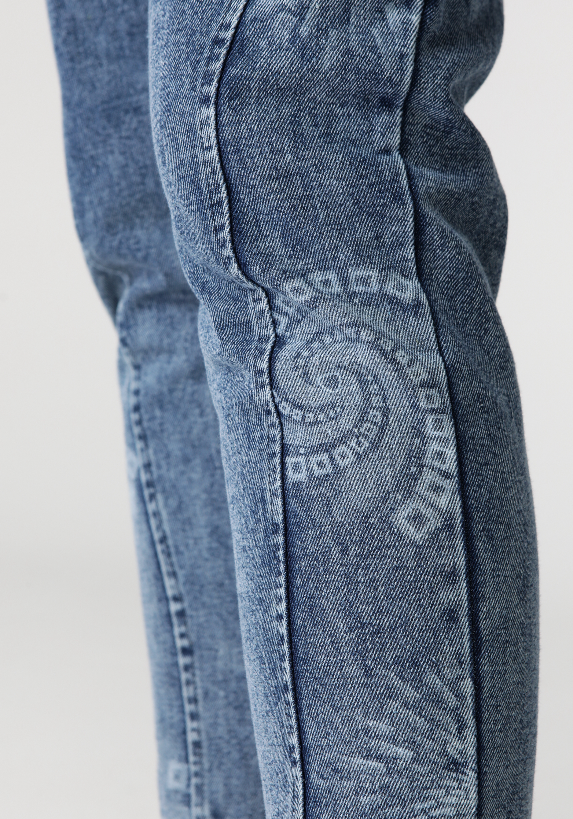 Джинсы на резинке с карманами и принтом, размер 54, цвет синий - фото 5