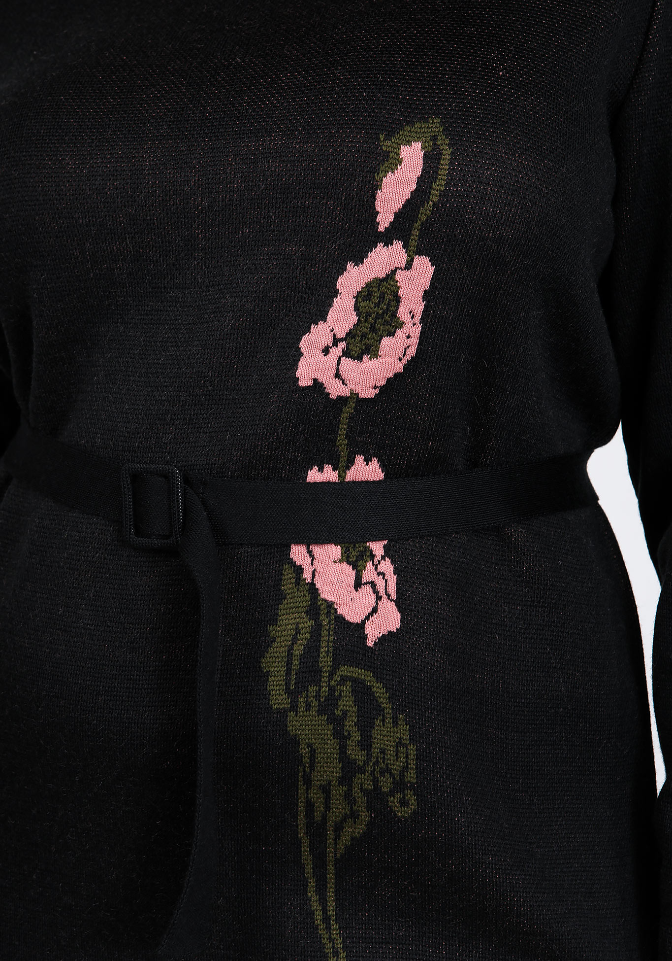 Платье с вырезом "лодочка" и поясом Vivawool, размер 48, цвет черный - фото 5